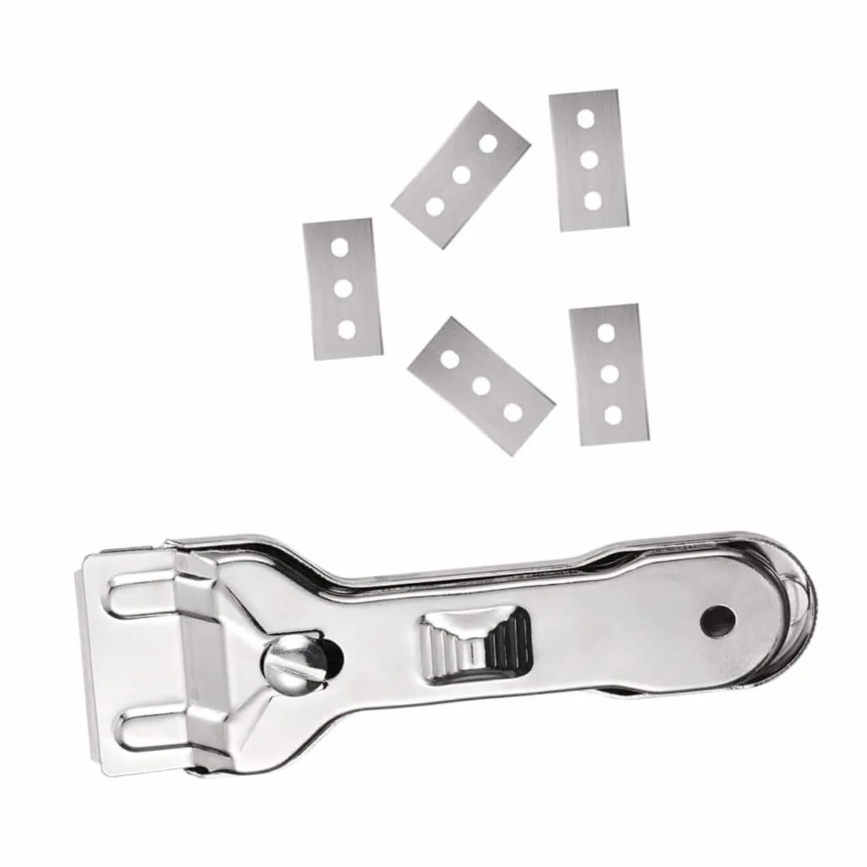 DECHOUS 3 Set Raschietto per Elettrico Multi Raschietto Vernice Raschietto vetroceramica detersivo Pavimenti raschietti per la Pulizia Raschietto per la Pulizia della casa Silver