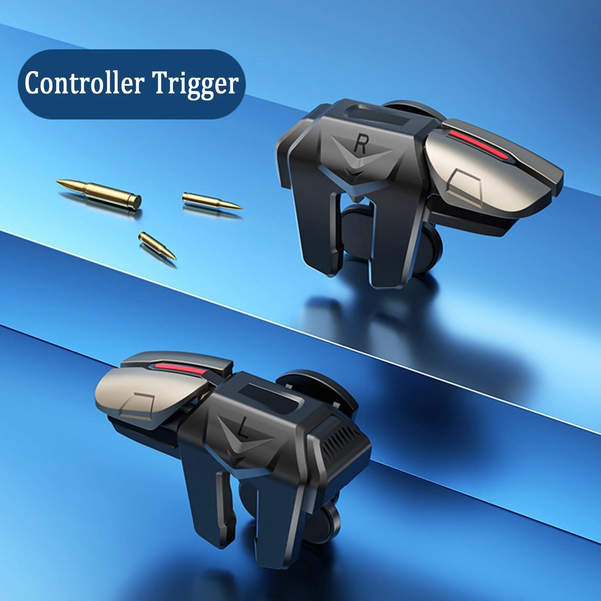 2 + 2 pezzi di controller mobile trigger per telefono cellulare trigger Touch Screen Sleeve Controller per cellulare Trigger 1 paio di scatto + 2 paia di ditali, trigger ergonomico –