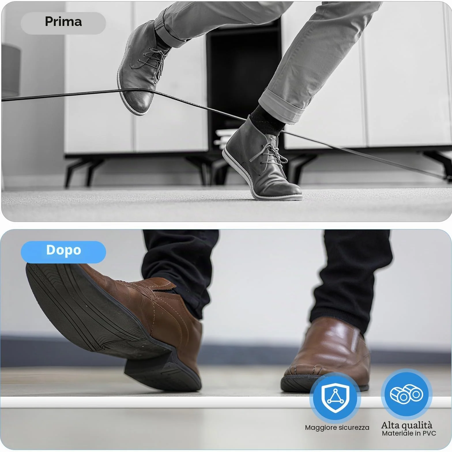 Canalina Passacavi Adesiva Bianca 1M PVC Flessibile Protezione Cavi Parete Esterni Resistente Alle Intemperie
