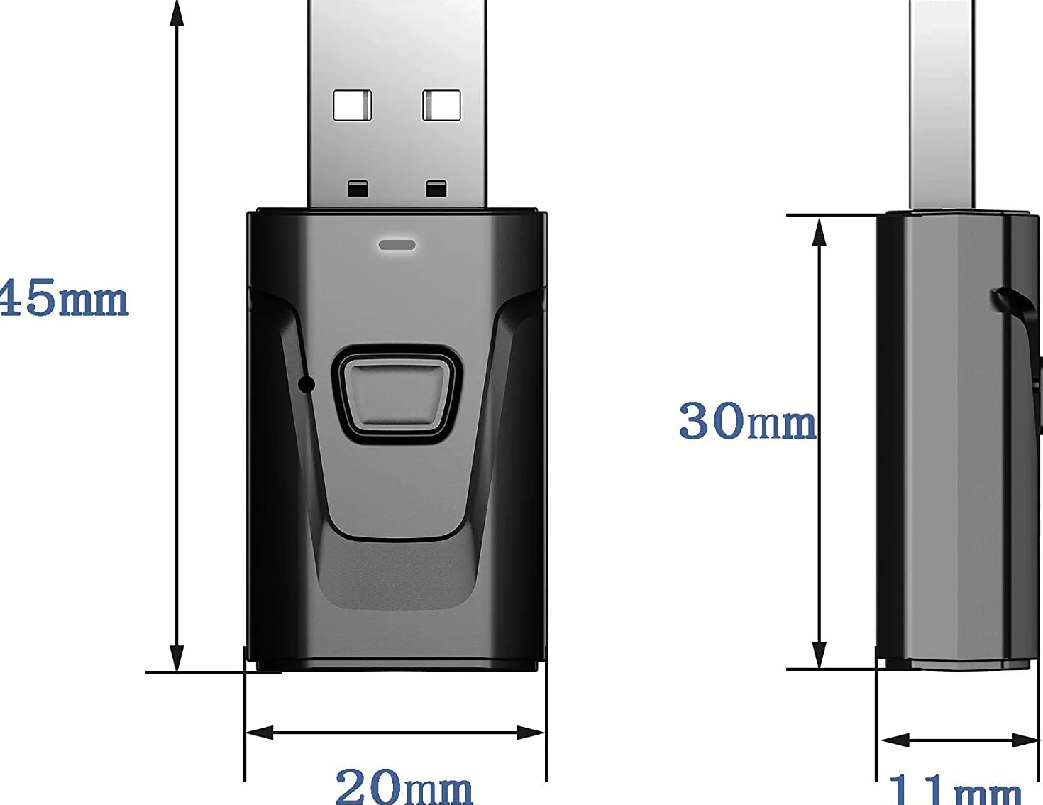 USB Bluetooth 5.0 Adattatore 4 in 1 wireless trasmettitore audio stereo Adattatore ricevitore con 3,5 mm Aux a bordo computer AUX TV altoparlanti Sistema audio domestico