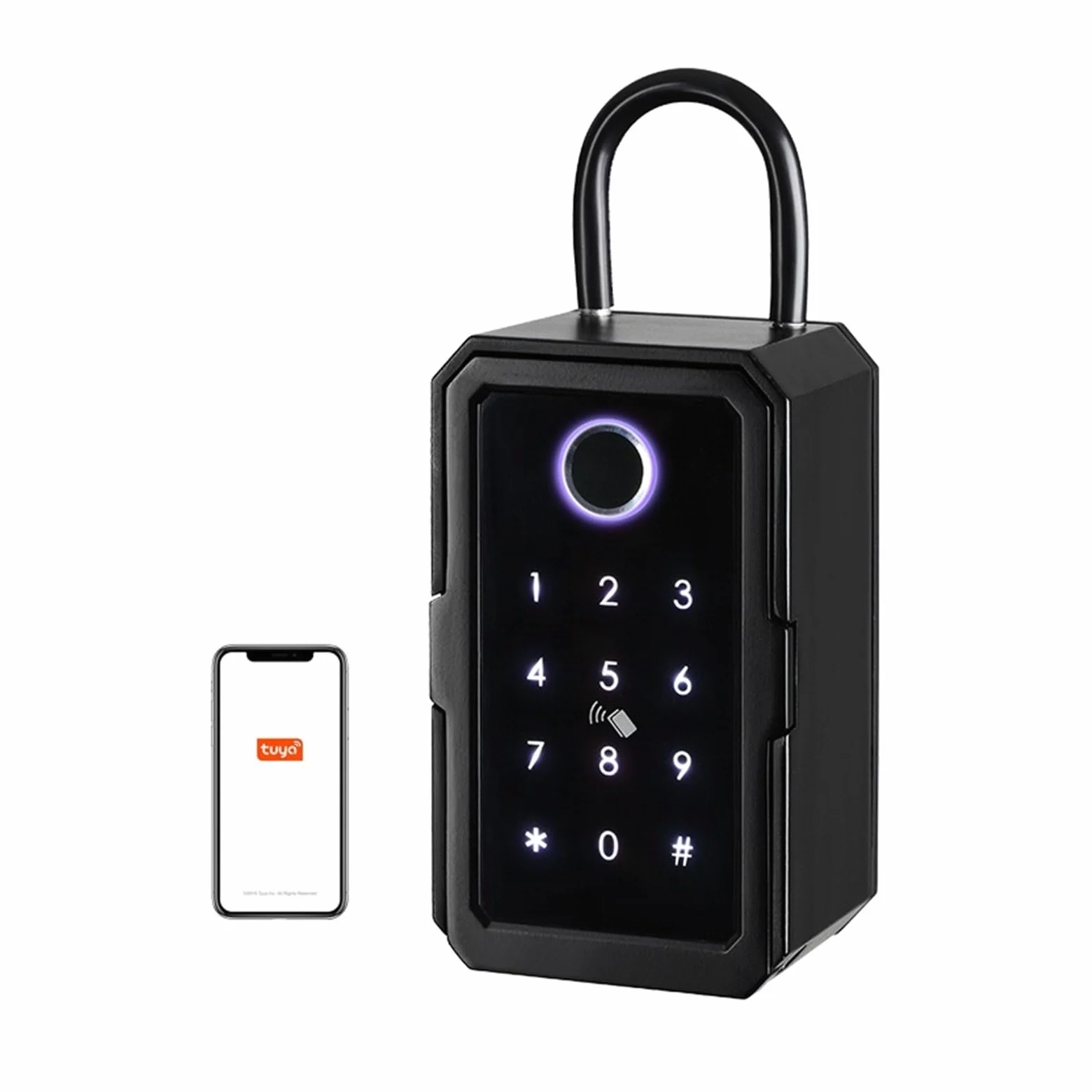 Piccola cassaforte per Chiavi La Tua App TTockFingerprint Digital Key Box con Accesso remoto, Montaggio a Parete, Combinazione di Sicurezza per casa, Ufficio, Hotel, Viaggi (la Tua