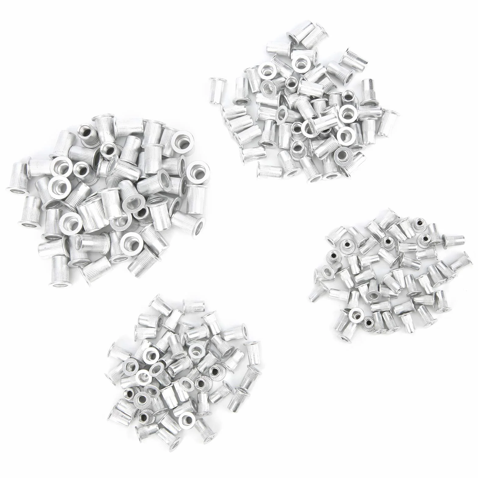 Kit Assortimento Inserti Filettati in Alluminio Nutsert M3 M4 M5 M6, Dadi per Rivetti 200 Pezzi