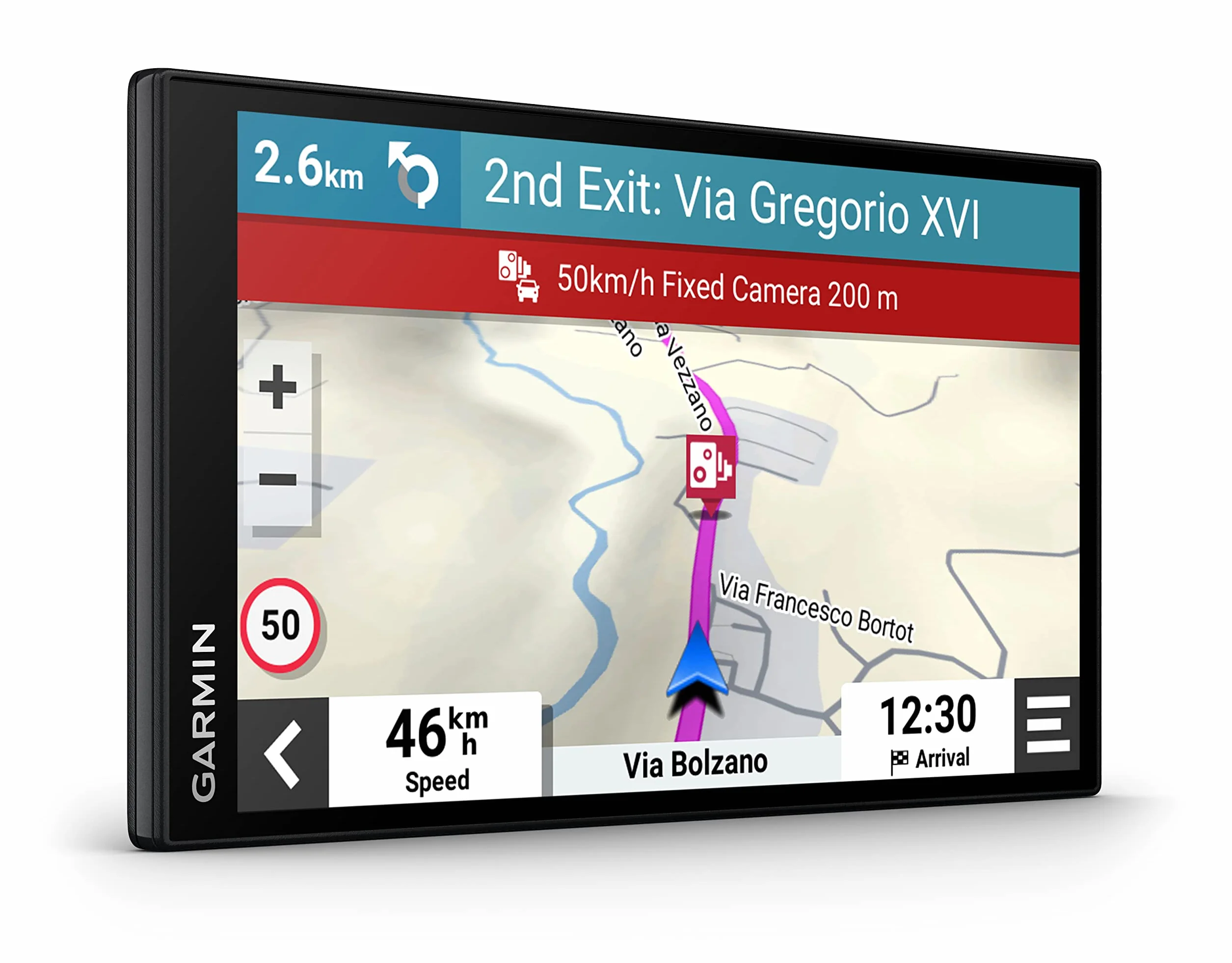 Garmin DriveSmart 76, Navigatore Satellitare per Auto, Display 7", Mappa Europa completa, Assistente vocale, ZTL, Infotraffico, Prezzi carburante, Notifiche smartphone, Wi-Fi