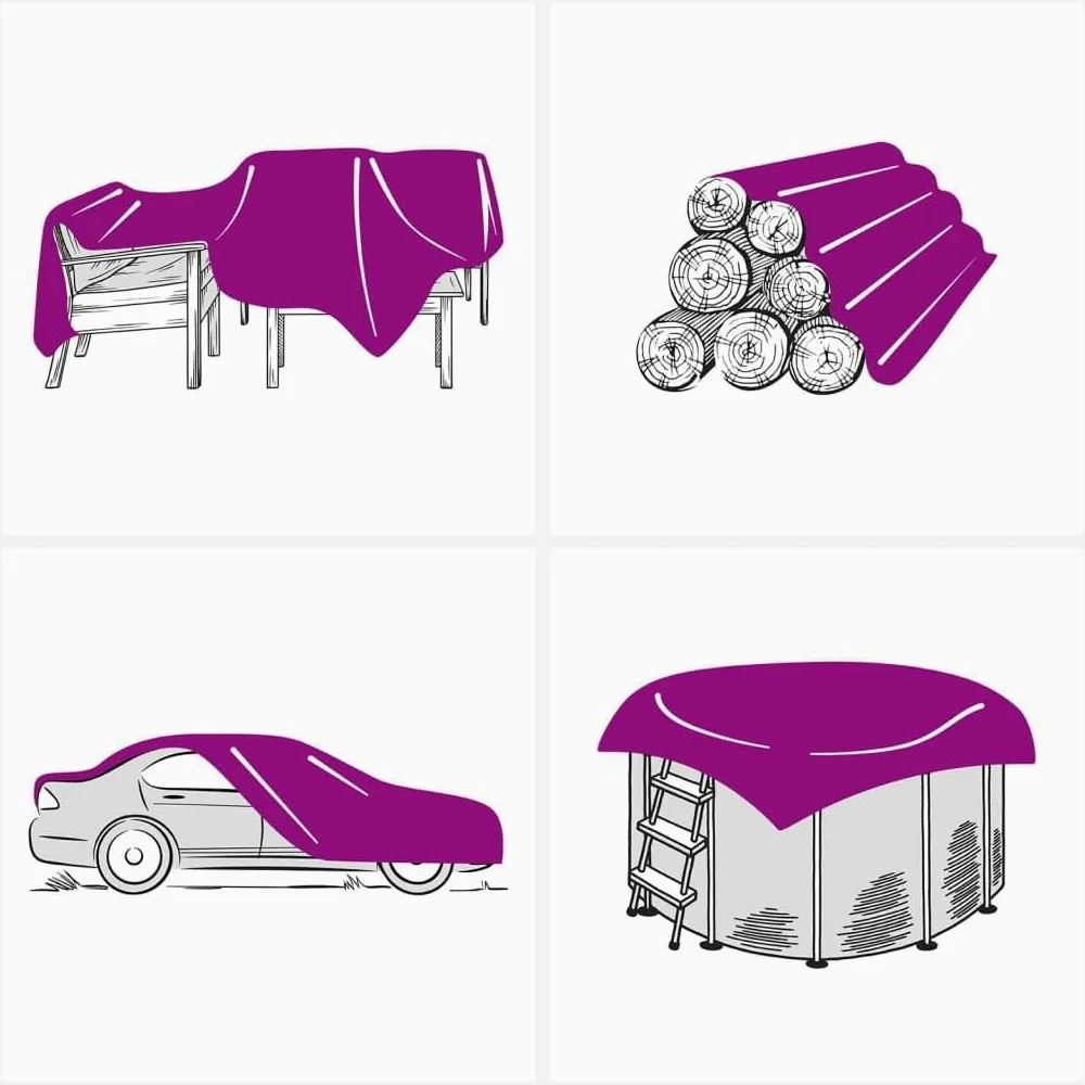 Telone verde in tela con rivestimento in PVC, 1 x 2,5 m, 650 g/m², impermeabile, antistrappo, con occhielli, resistente alle intemperie e ai raggi UV, versatile, per giardino, campeggio, auto