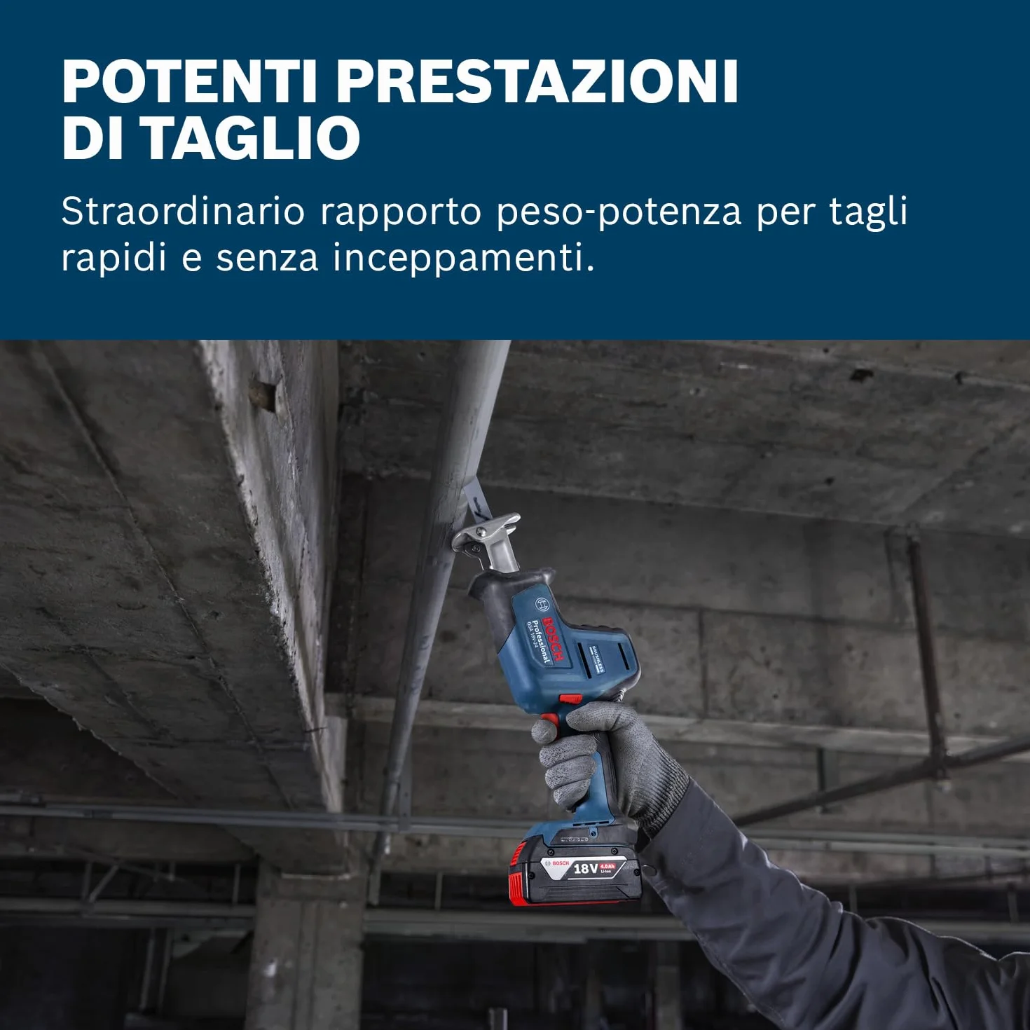 Bosch Professional 18V System Sega universale a batteria GSA 18V-24 (incl. S922EF, S2345X, kit di aggancio su scala, L-BOXX senza batteria/caricabatteria)