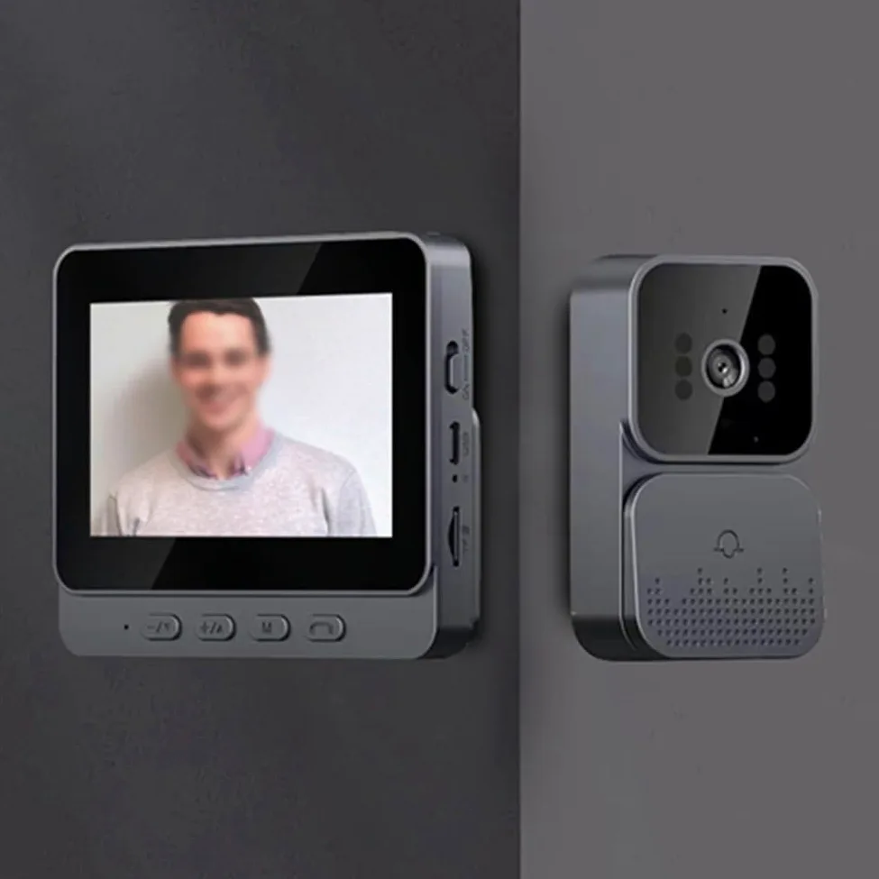 Videocamera per campanello senza fili, telecamera per campanello con monitor, di videocitofono con schermo da 4,3 pollici Videocitofono per campanello di sicurezza del telefono
