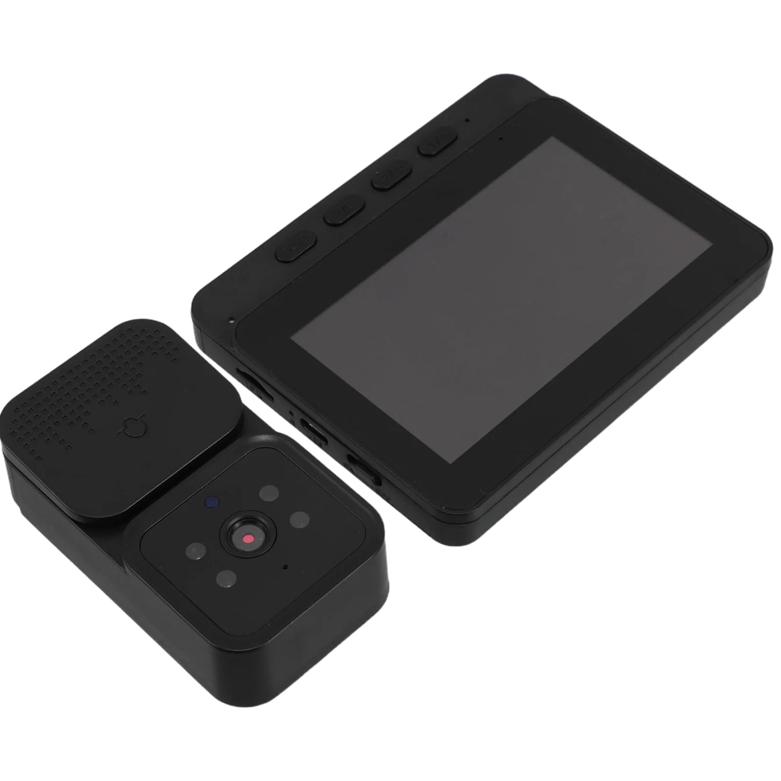 Mikikit Videocitofono con Campanello Wireless Nero con Schermo 4, 3 | Video Monitoring, Comunicazione Bidirezionale, Plastica ed Elettronica, Uso Domestico Remoto