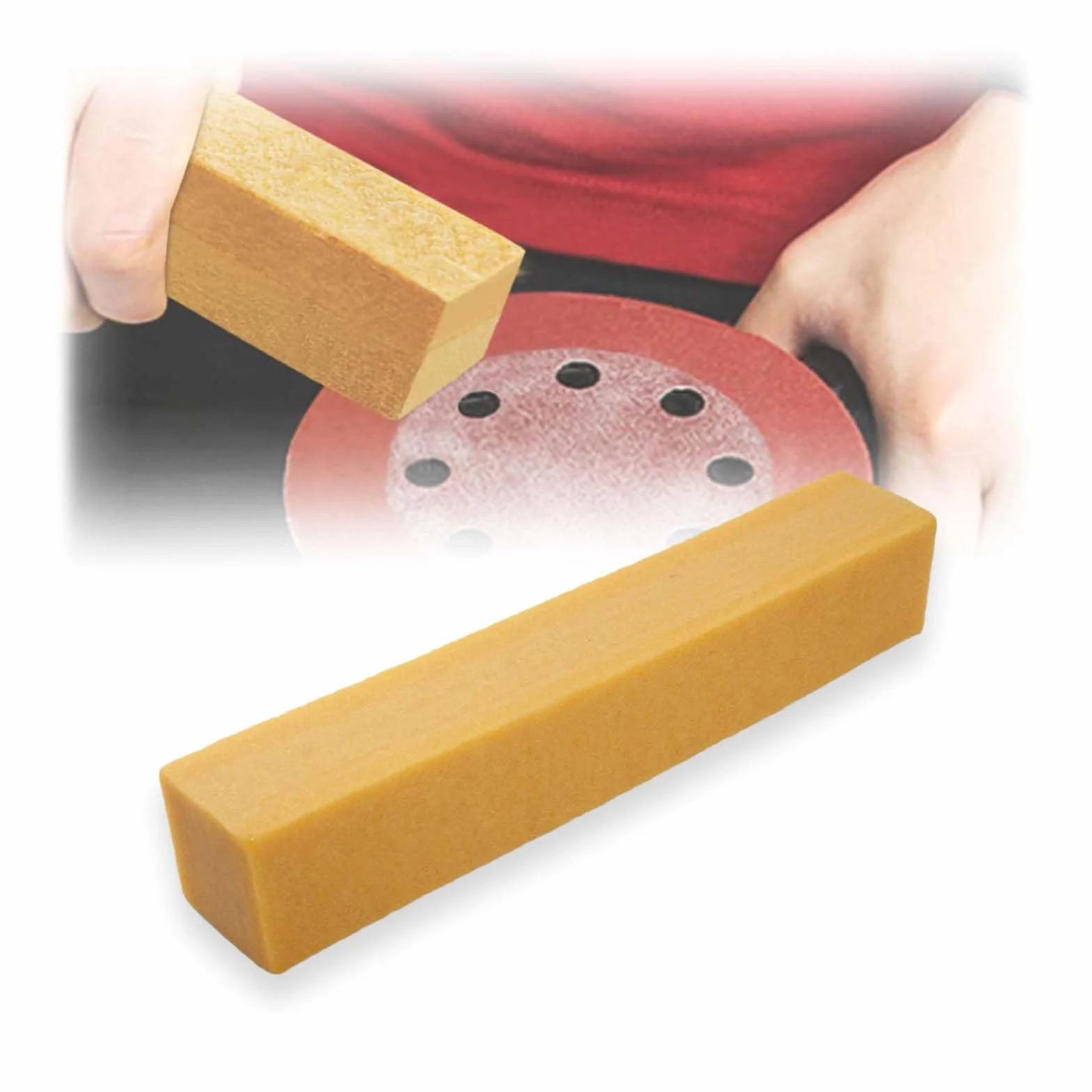 Blocco di pulizia carta vetrata in gomma 200 x 40 x 40 mm