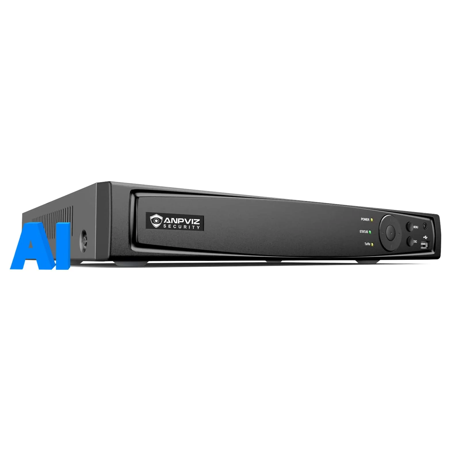 Anpviz Videoregistratore di rete PoE a 16 canali 4K NVR (1080p/3MP/4MP/5MP/6MP/8MP), sistema di videoregistratore di sicurezza domestica IP, conforme H.265+, backup compatibile IVMS4200 (16CH 4K NVR