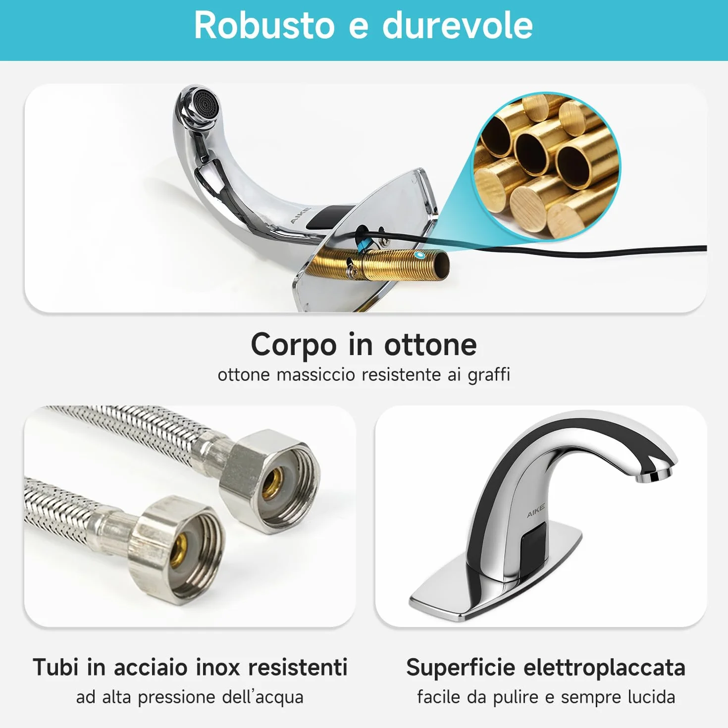 AK7500 Rubinetto Touchless Bagno Cromo