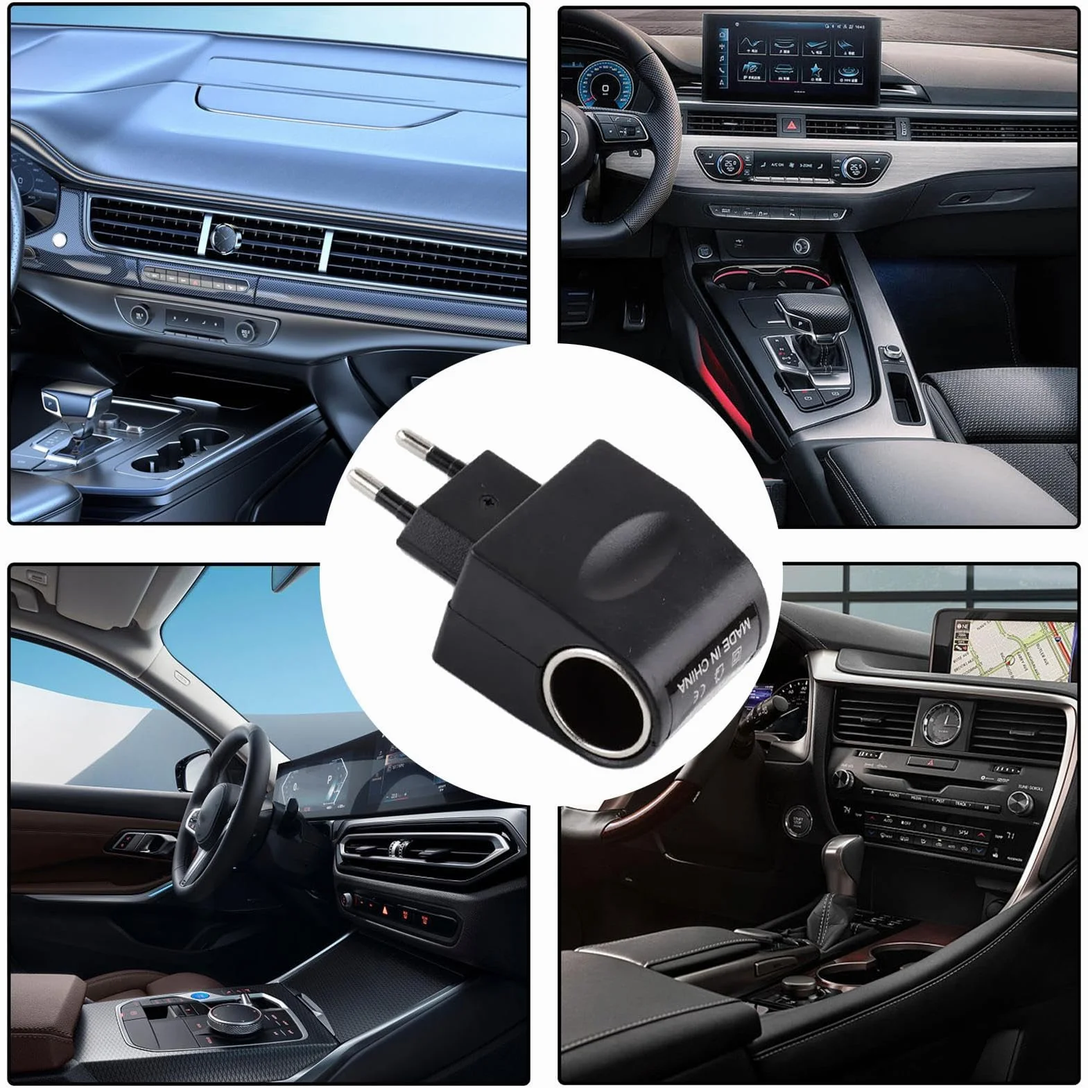 Adattatore a più leggera, adattatore per auto da 12 volt, 220 V su con display LED, convertitore leggero-AC/DC automobilistici Carader trasmettitori di radio, telefoni, autoventisilato