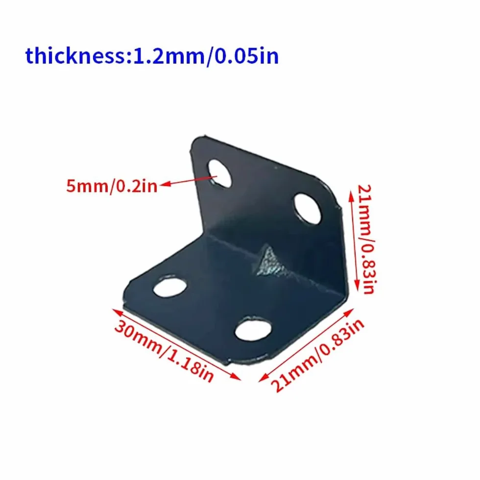 10-100 Pezzi Codici Angolari In Metallo Nero Resistente Staffe A L Da 90 Gradi Elementi Di Fissaggio For Mobili For Riparazione Di Scaffali For Armadi, Sedie, Tavoli, Guardaroba(100pcs)