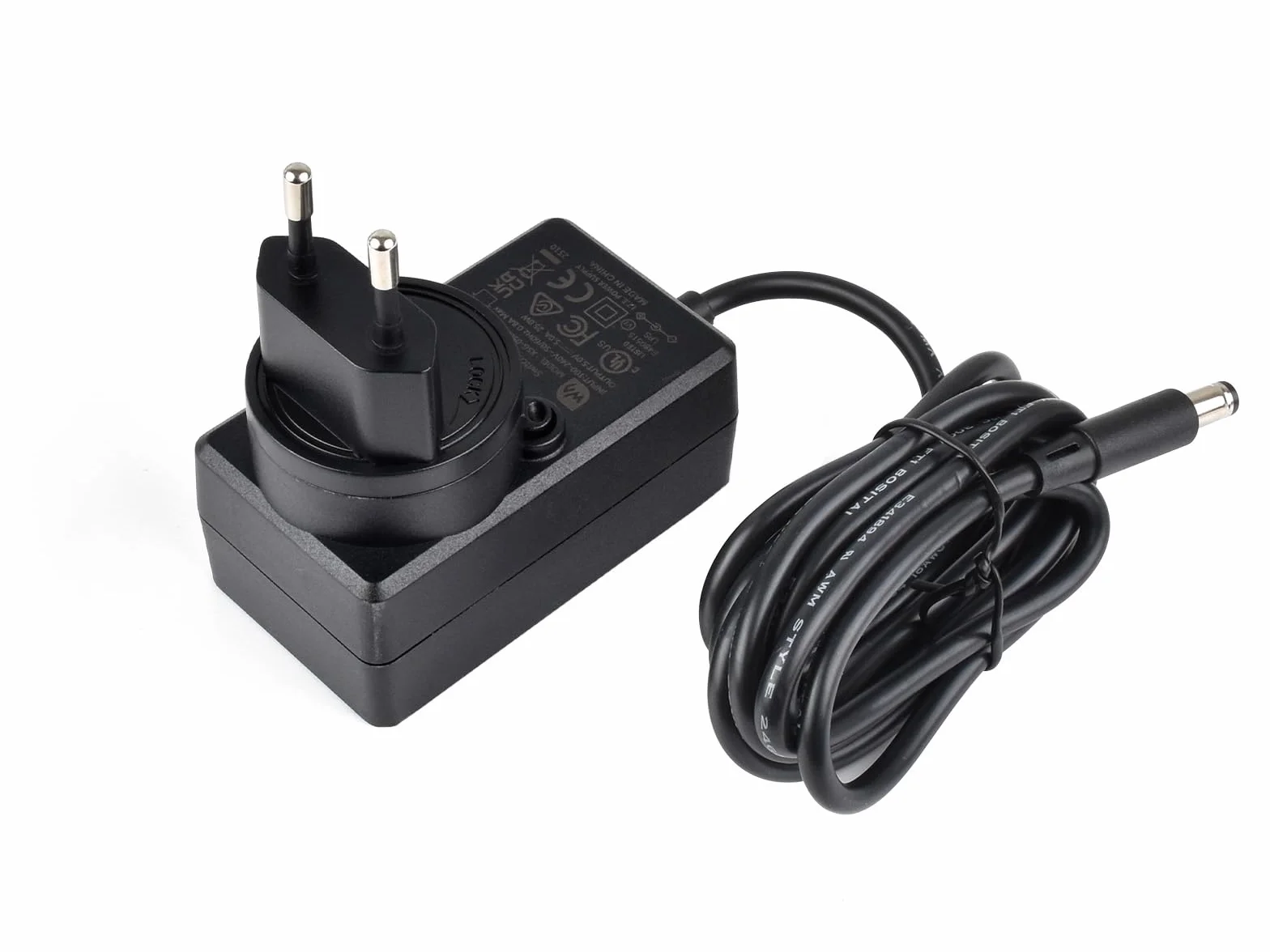 Waveshare Power Supply, Power Adapter, 5V / 5A, DC Jack Output, OD 5.5mm, ID 2.1mm, EU Plug
