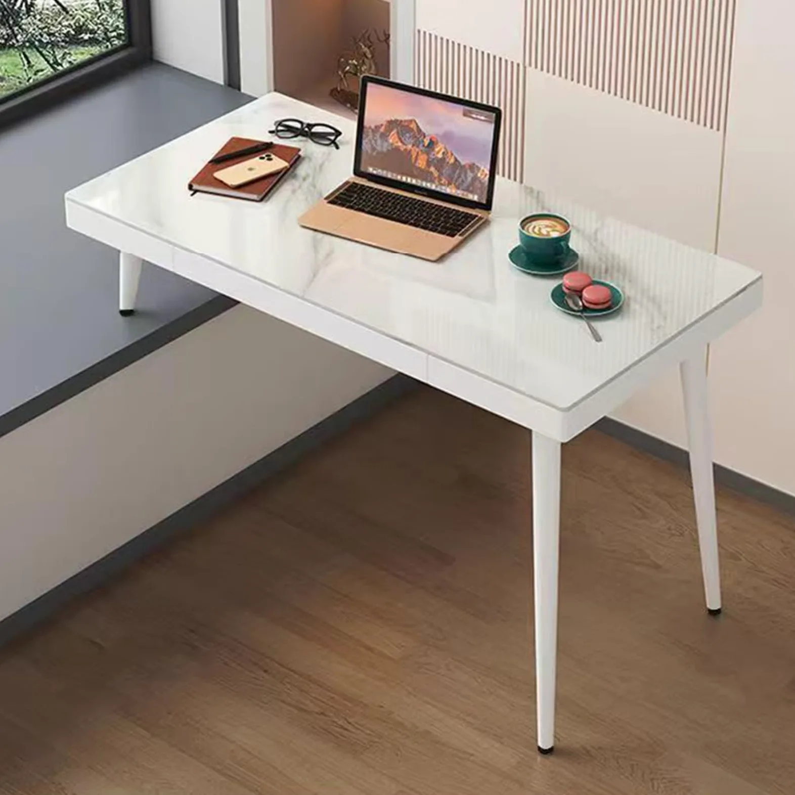 Generico Gambe per Mobili Piedini per Tavolo in Metallo da 30 cm 4 Pezzi Supporto in Ferro Bianco Vernice Spray Piedini per Divano Altezza: 10-72 cm Piedini per Mobile da 30 cm/11,8"