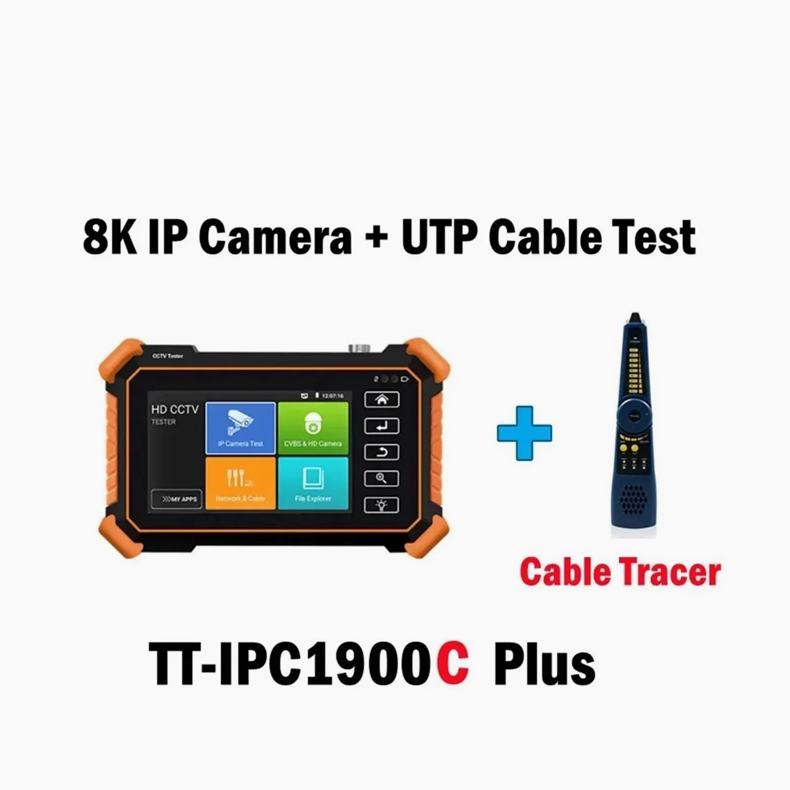 tester di rete, Tester Portatile For Telecamere IP CCTV 8K 8MP AHD CVI TVI Analogico For Cavi WIFI UTP - Perfetto For Installazioni(IPC-1900C Plus)