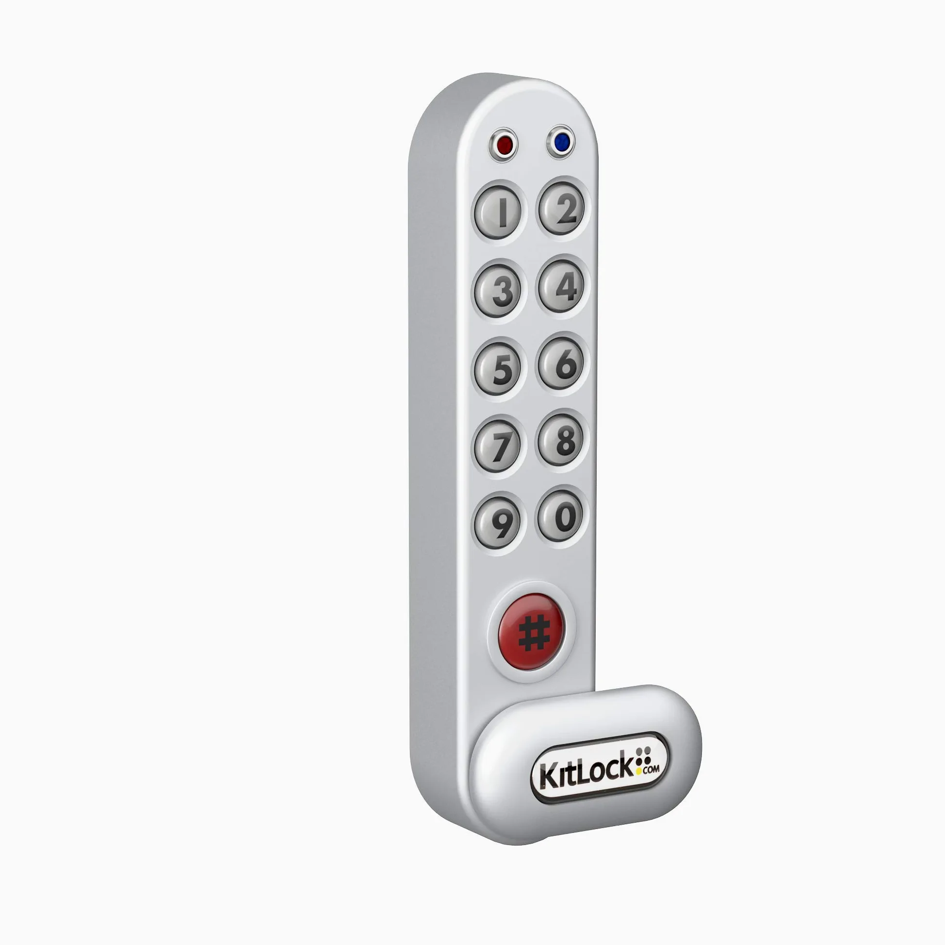 KitLock Serratura elettronica KL1000 | per armadietti e mobili | senza chiave con serratura a combinazione | verticale | argento