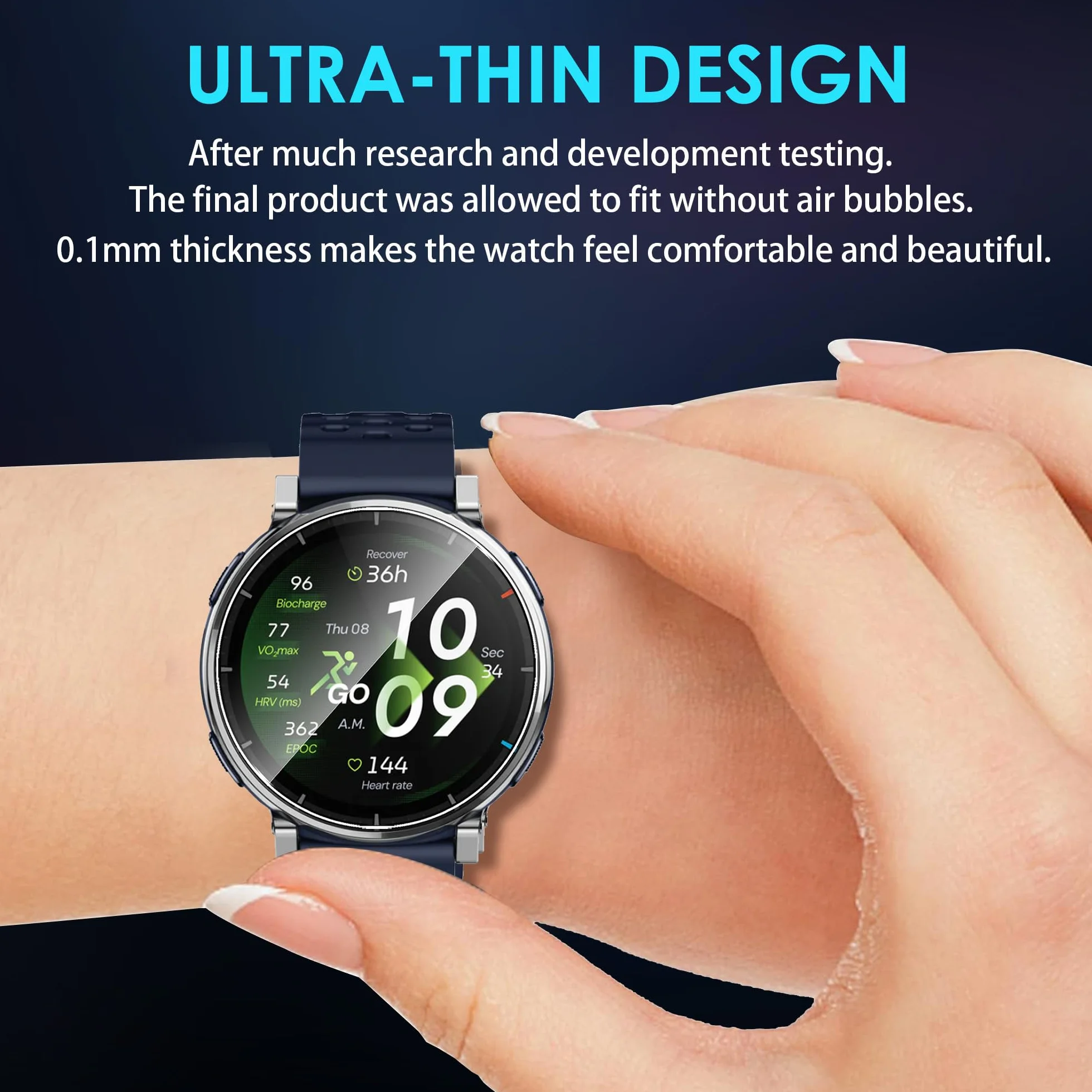 Lemxiee 3 Pezzi Pellicola Vetro Temperato per Amazfit Active 3 & 3 Premium