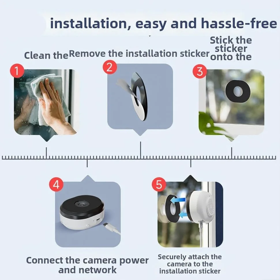 Telecamera Wi-Fi 2K 3MP con AI, visione notturna a colori, audio a 2 vie, WiFi 2,4/5 GHz, telecamera di sorveglianza per interni/esterni, bianco