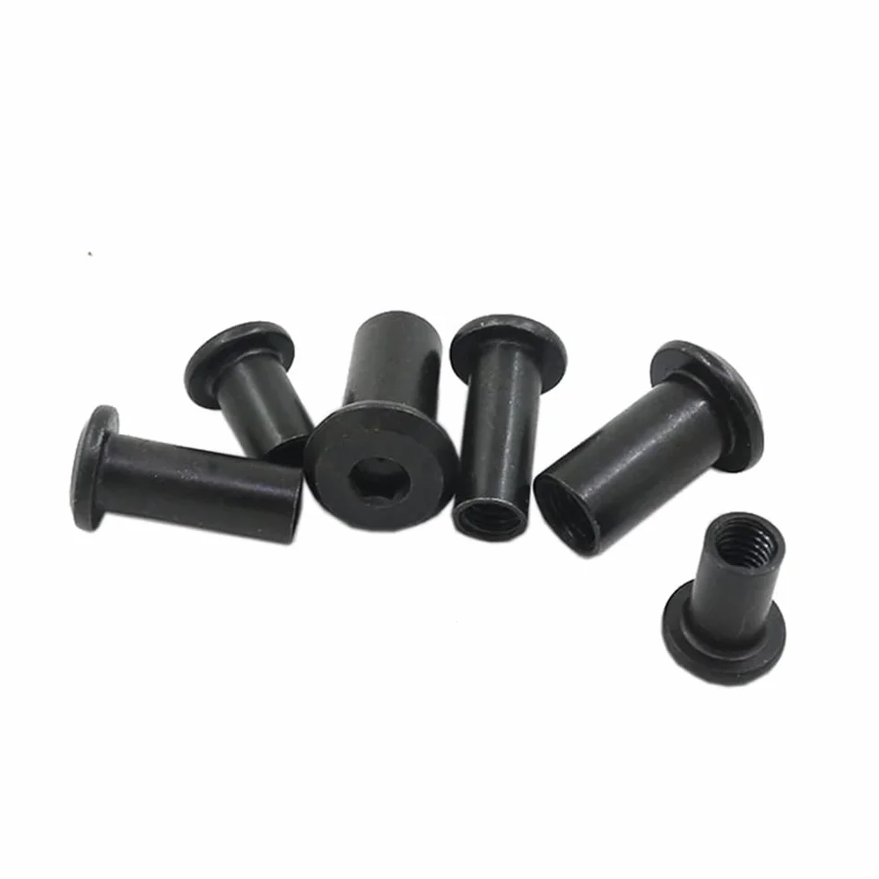 Viti Metalliche M4 M5 Nero Acciaio al Carbonio Testa Esagonale Incassato Dado 8mm 50pcs