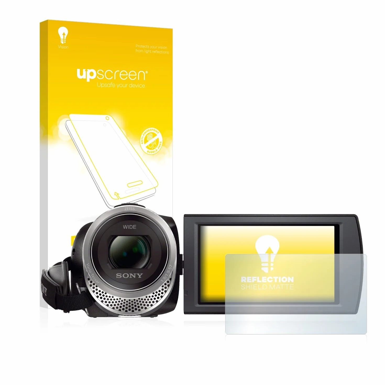 upscreen Pellicola Protettiva Opaca per Sony FDR-AX53 Protezione Proteggi Schermo – Antiriflesso, Anti-Impronte