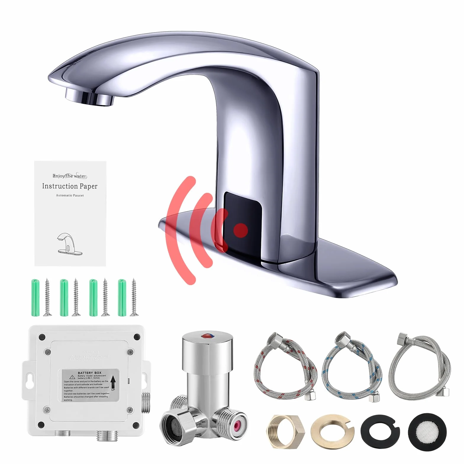Gangang Bacino rubinetto automatico touchless ottone massiccio miscelatore acqua calda fredda