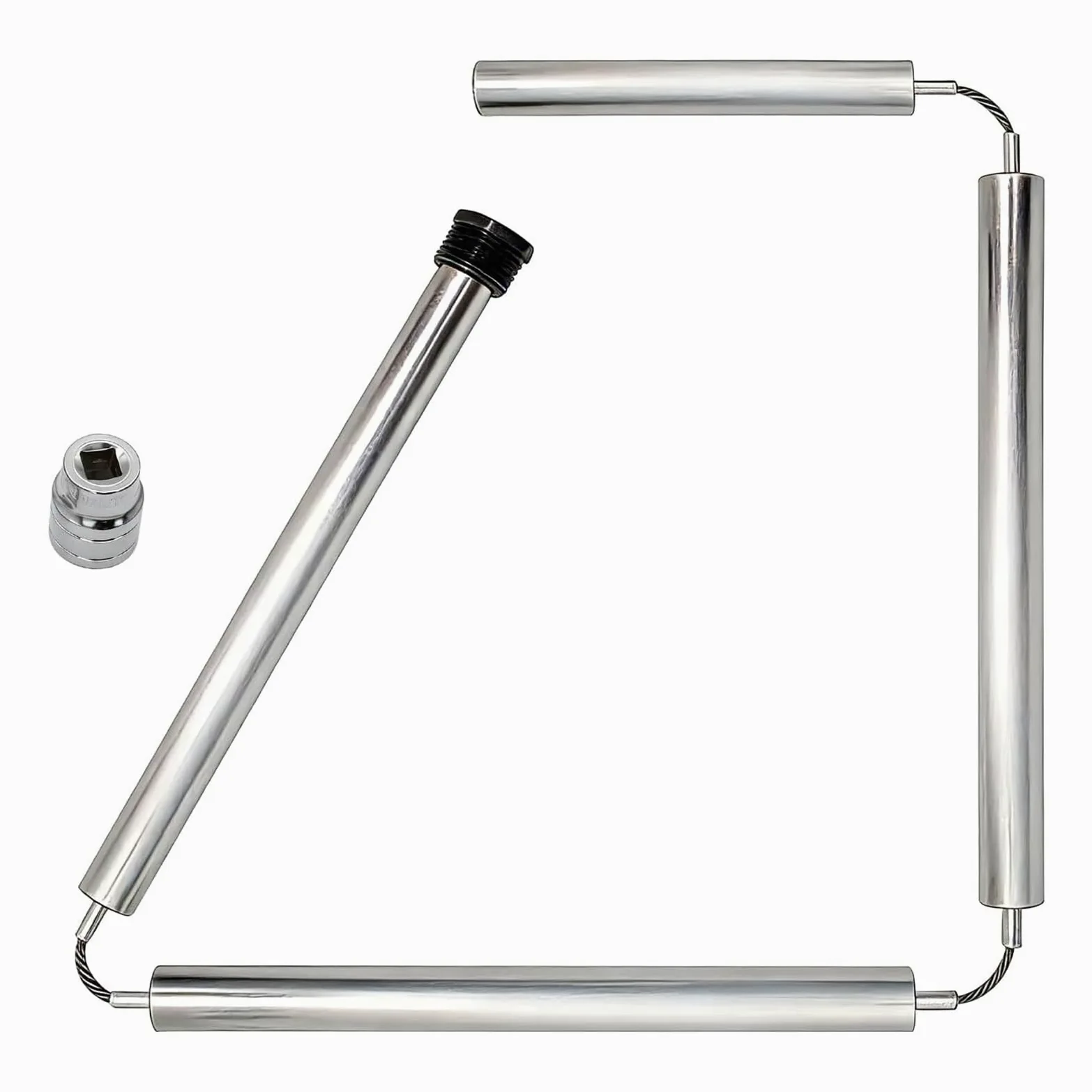 Asta flessibile in anodo di magnesio per scaldabagno da 3/4 pollici filettato manicotto strumento facile da installare cintura filettata strumento manicotto esagonale
