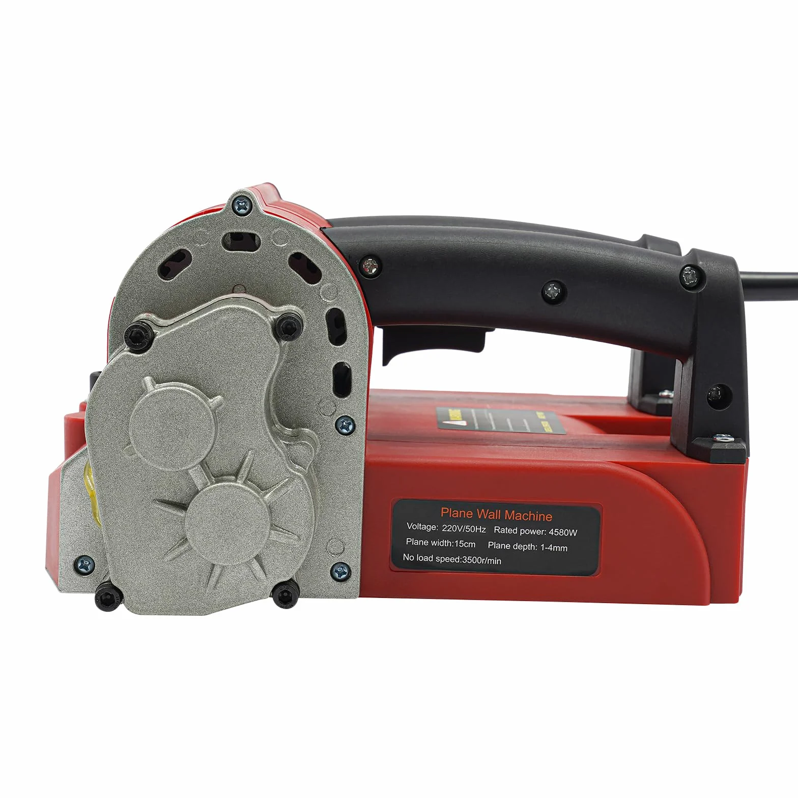 Fresa per calcestruzzo, 4580 W, 3500 u/min, 15 cm, larghezza 1-4 mm, regolazione della profondità, lame in acciaio al tungsteno, connettore aspirapolvere, cavo da 3 m, rosso, per intonaco, cemento