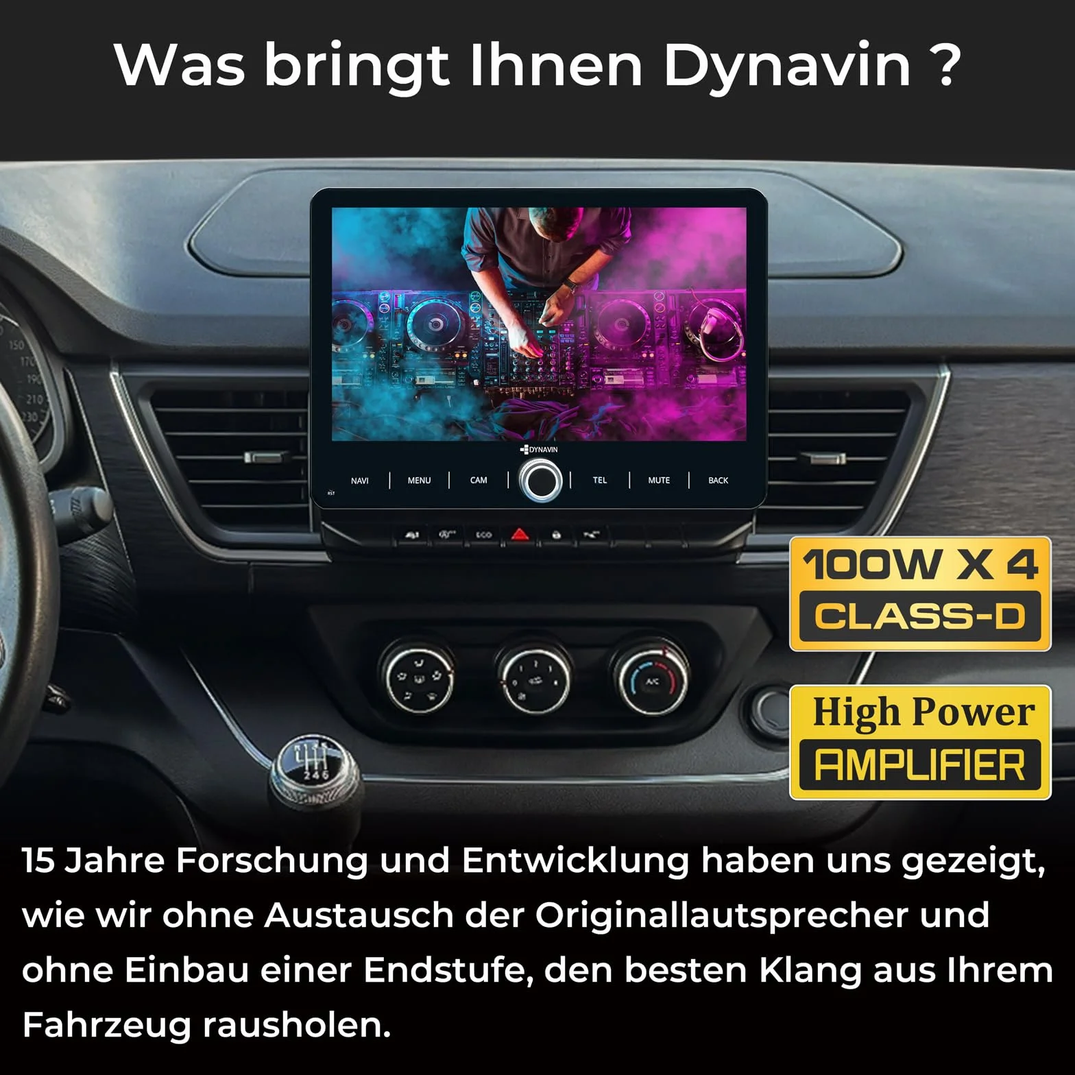 DYNAVIN Android Autoradio Navigatore per Renault Trafic Kangoo dal 2021, 10,1 pollici Radio con Wireless CarPlay e Android Auto | Head-up Display | Dab+ Radio: D9-KG21 Premium Flex
