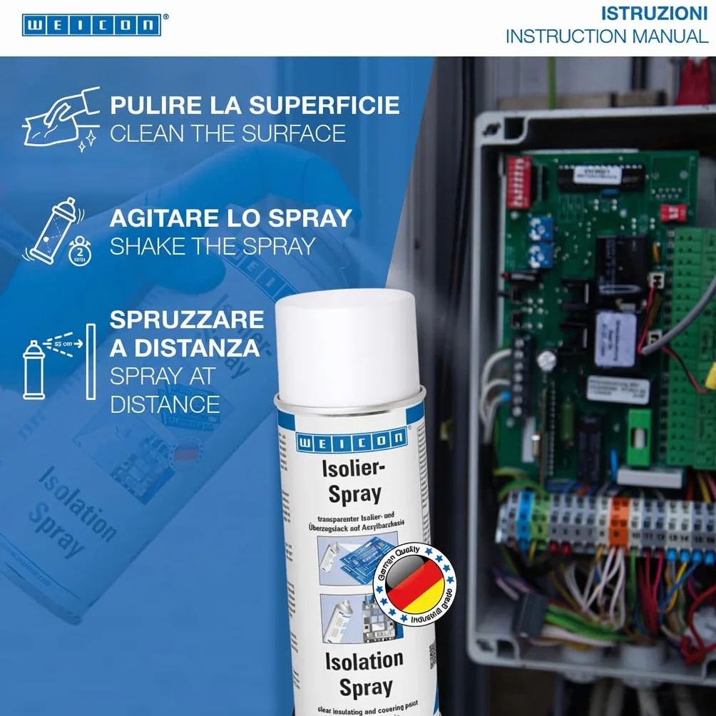 WEICON Spray Isolante 400 ml, Lacca Isolante a Base di Resina Acrilica