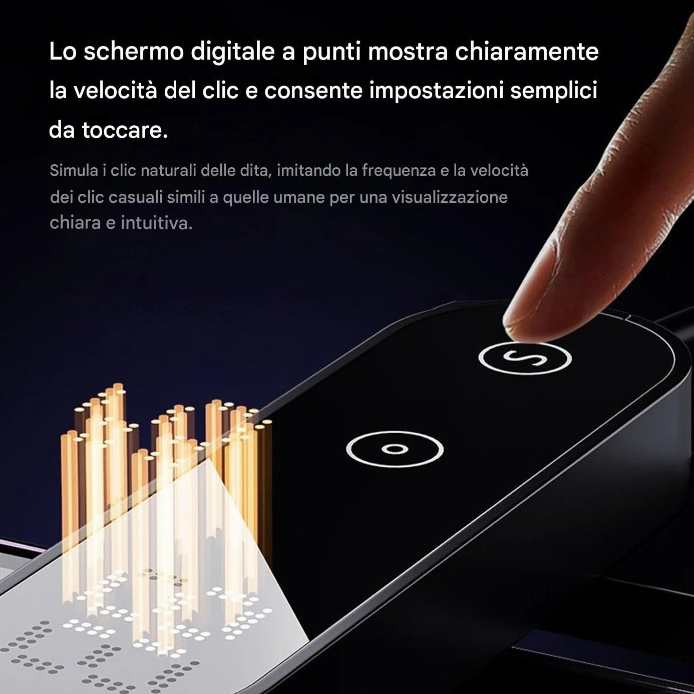 Clicker automatico - Schermata del telefono Tapper | SCREEN AUTO CUCCESSI DI AUTO | Fast Click Simulation Finger | Velocità del simulatore regolabile TAPPERI CHIECH FISICO TAPPERI PER I VIGLI GIOCHI L