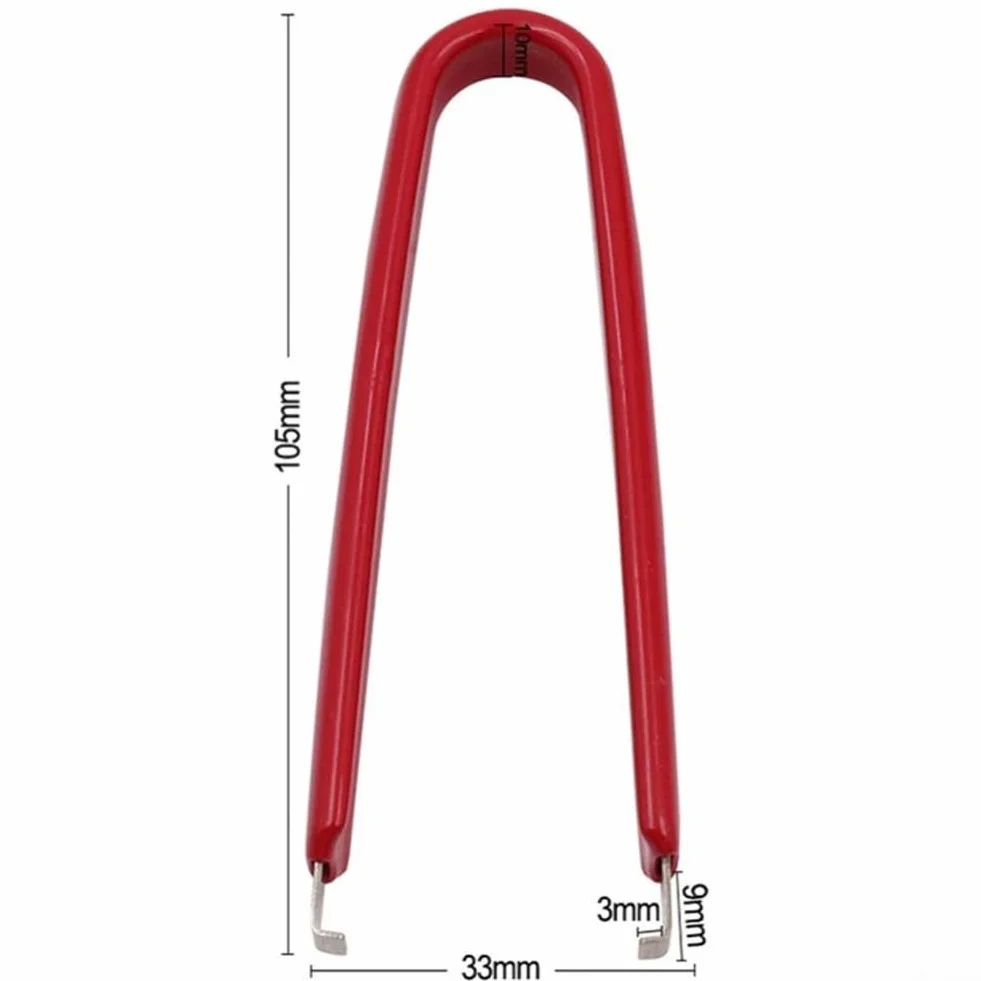 Yuanpgky Set estrattori chip IC piatti tipo U estrattore riparazione circuiti stampati PLCC DIP molla 20-80 pin rosso