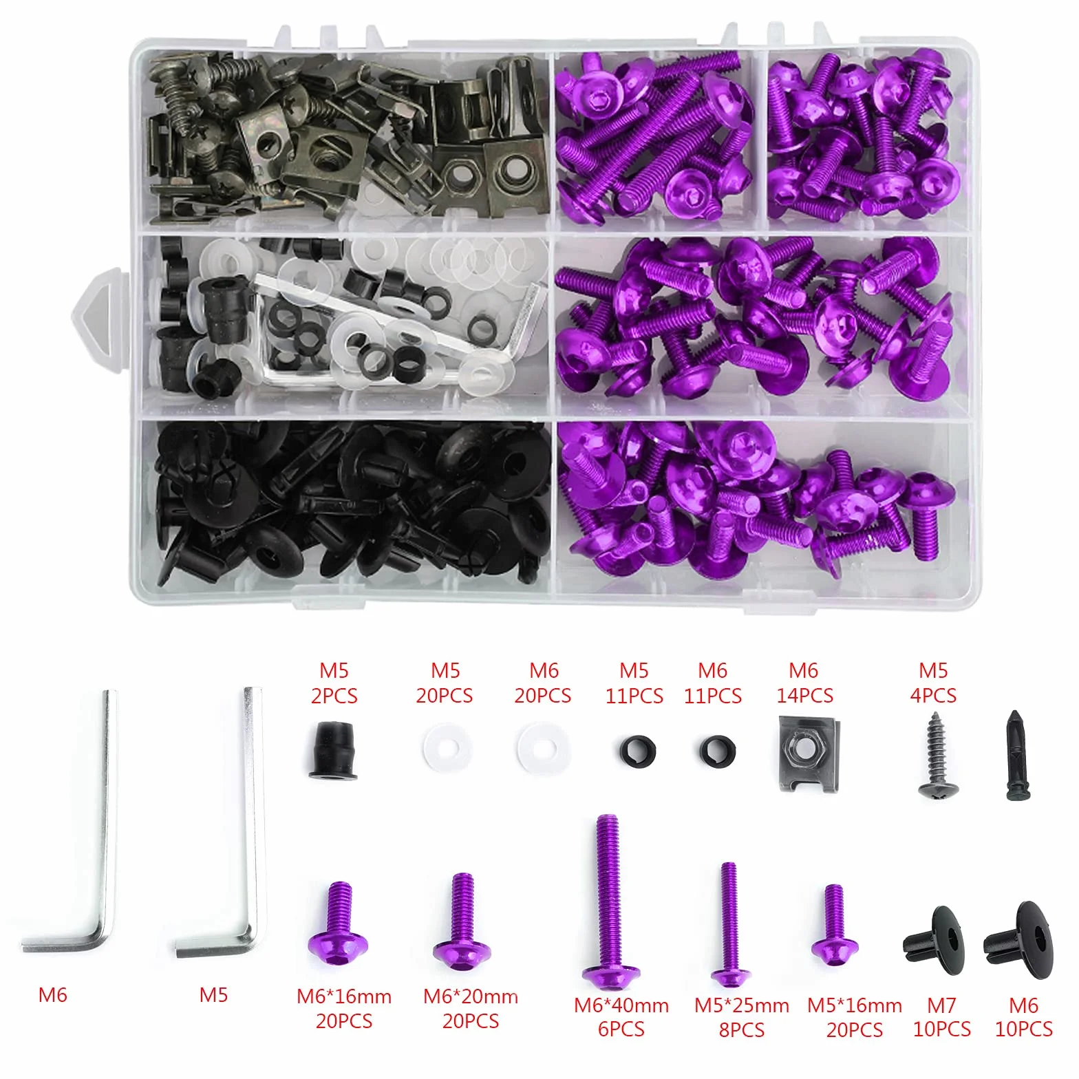 Topteng Kit Viti Carenatura Yamaha YZF R6 R1 R25 R125 R3 T-Max MT XJR Viola