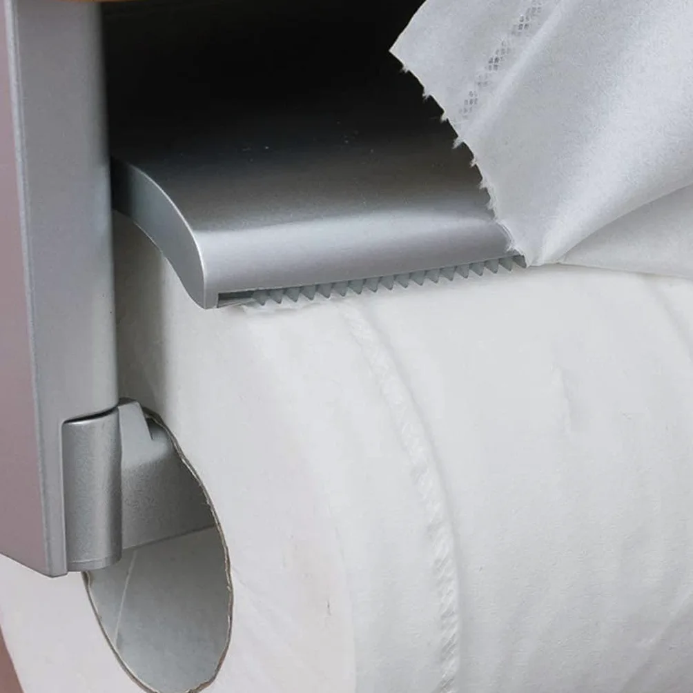 Porta asciugamani di carta montato a parete per cucina, appendiabiti per rotoli di carta da bagno con ripiano per cellulare