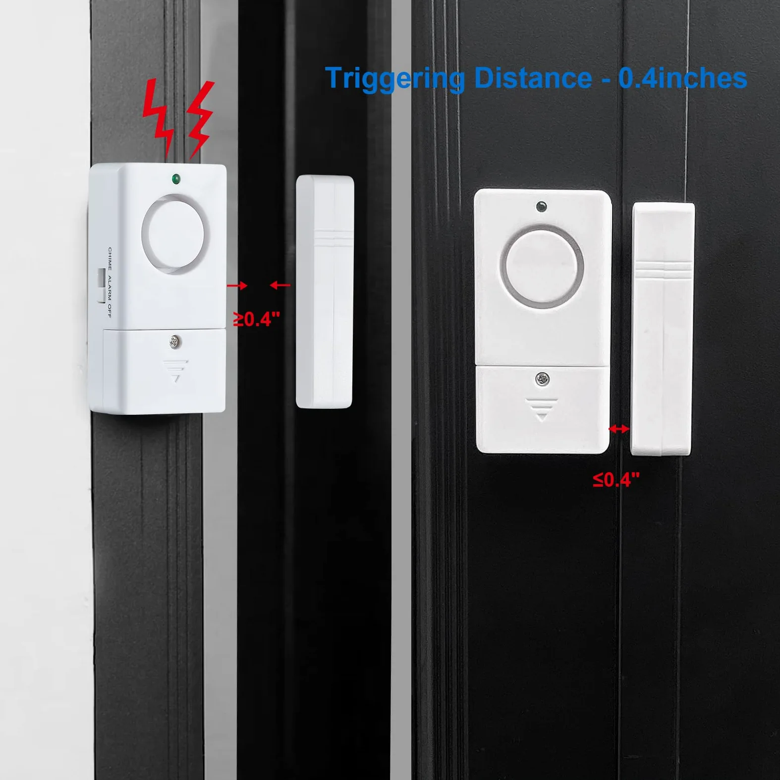 Allarme per porte per la sicurezza domestica dei bambini, ideale per piscina, ufficio, garage, confezione da 4