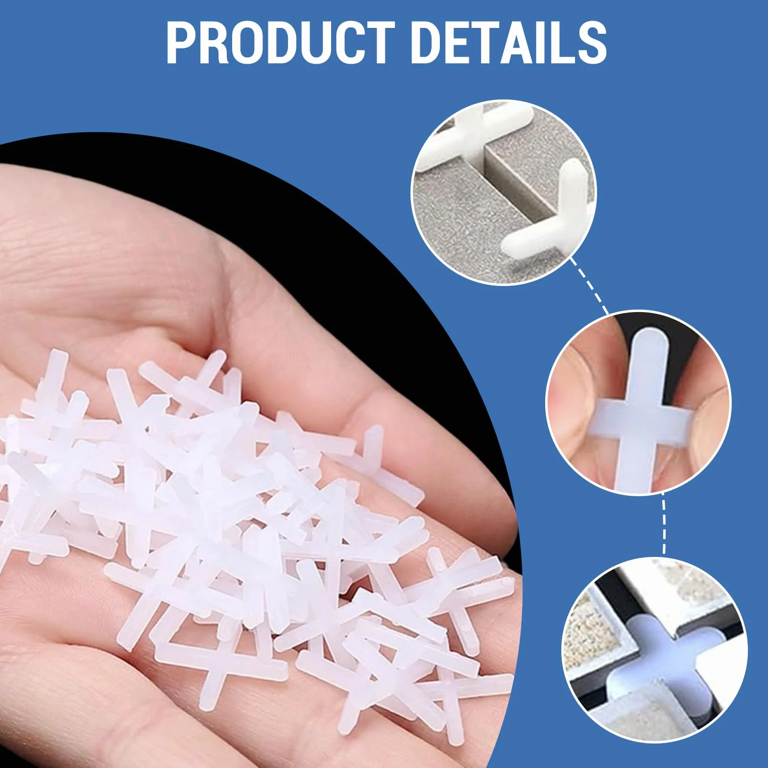 Croci per piastrelle 3 mm plastica parete