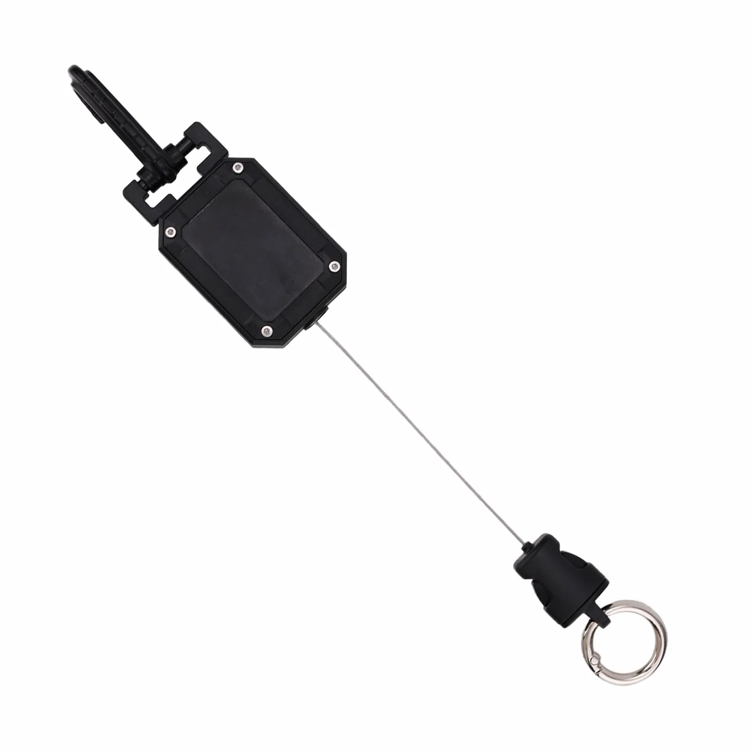 Supporto Retrattile Microfono CB, Gancio Retrattile per Microfono CB con Clip in Acciaio Inossidabile Supporto per Camion Zaini Auto Cinture di Sicurezza