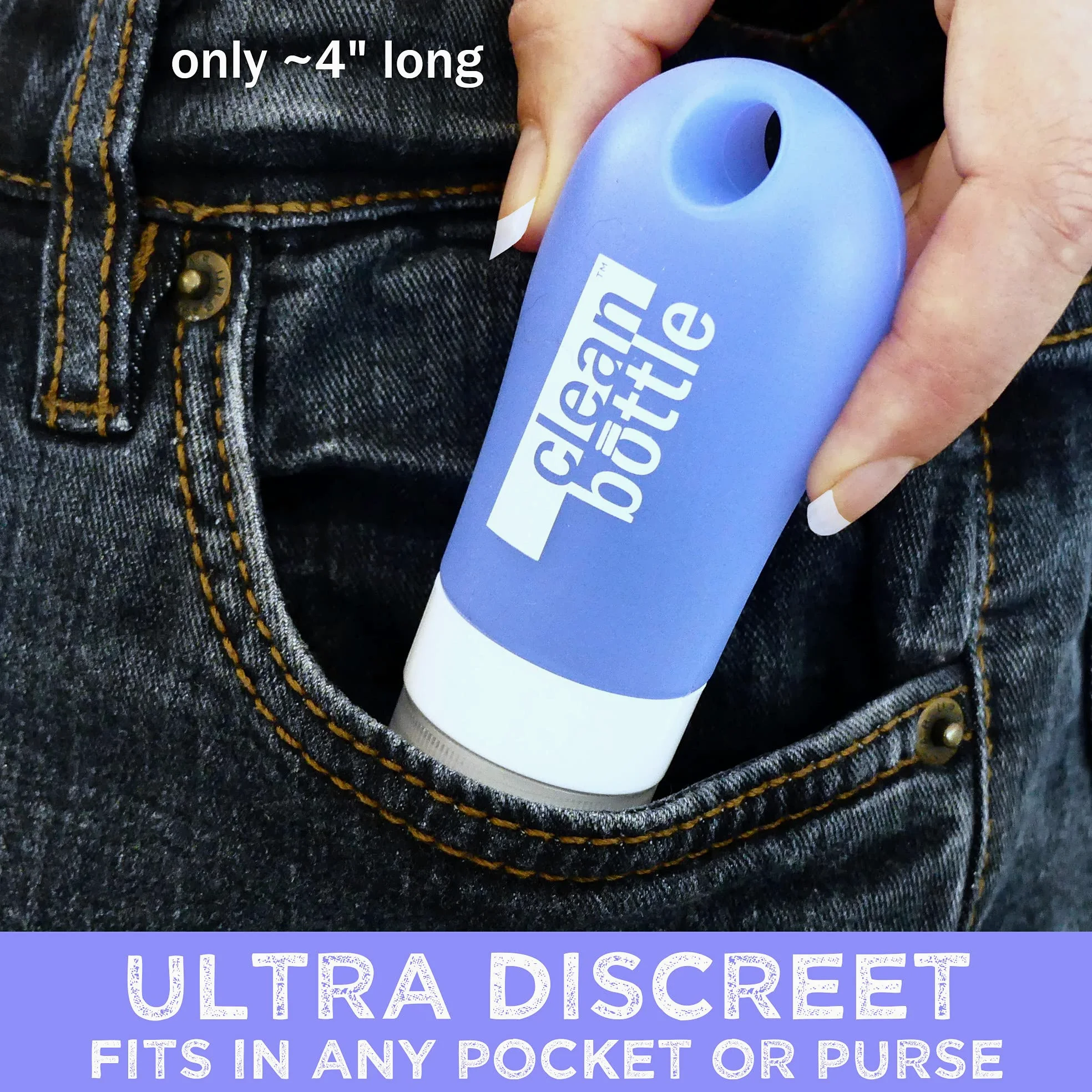 CleanButtle - Bidet da viaggio – Il tuo bidet portatile ultra discreto in movimento – CleanButtle pulisce il culo (blu) spruzzatore d'acqua portatile personale