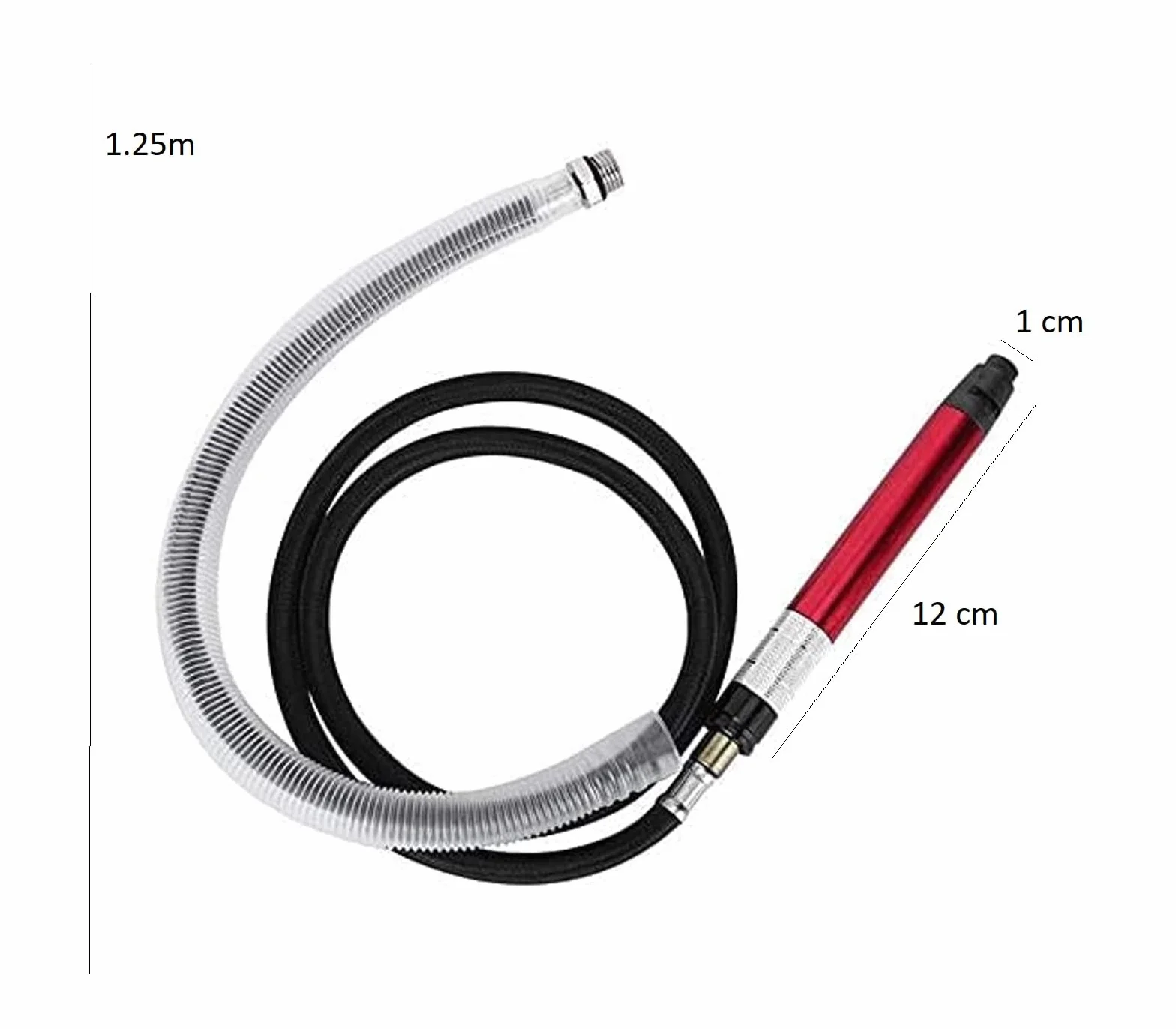 CLICLED Micro Smerigliatrice Aria 1/8 Pollici Penna Pneumatica Rossa 65.000 rpm