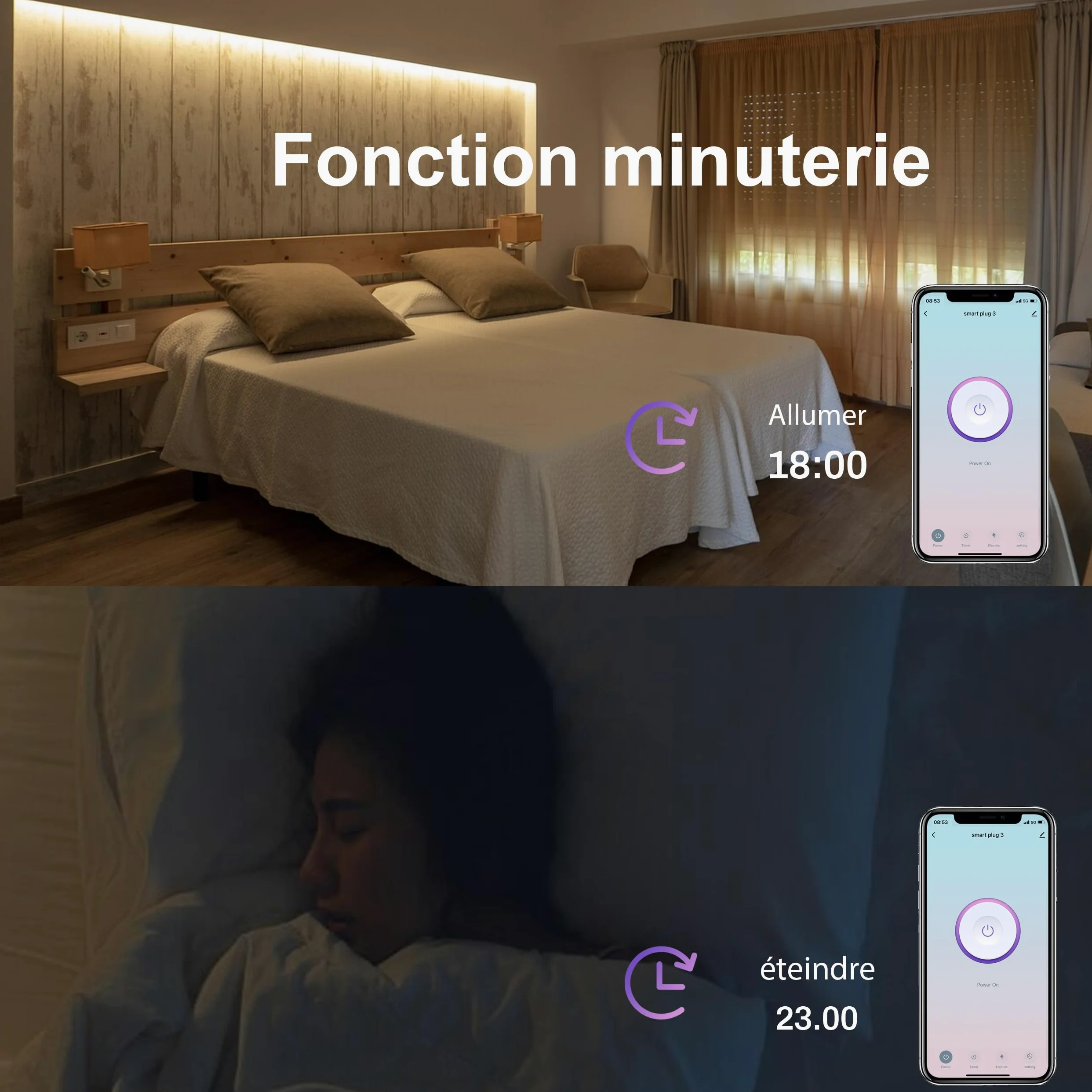 UCOMEN Outdoor Prise WLAN avec mesure de courant Prise Smart Home Alexa Lot de 4er Fonctionne avec Alexa/Google Home, Accessori Alexa, WiFi 2.4GHz uniquement, 3680W
