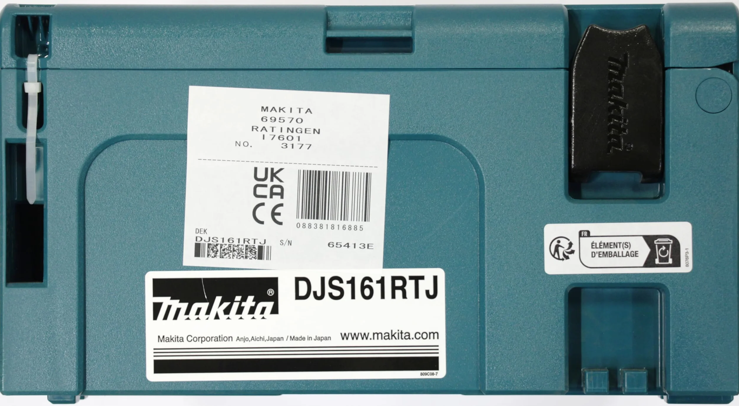 Makita DJS161RTJ Forbici per lamiere a batteria 18 V 5,0 Ah 1,6 mm 2 batterie e caricatore MAKPAC