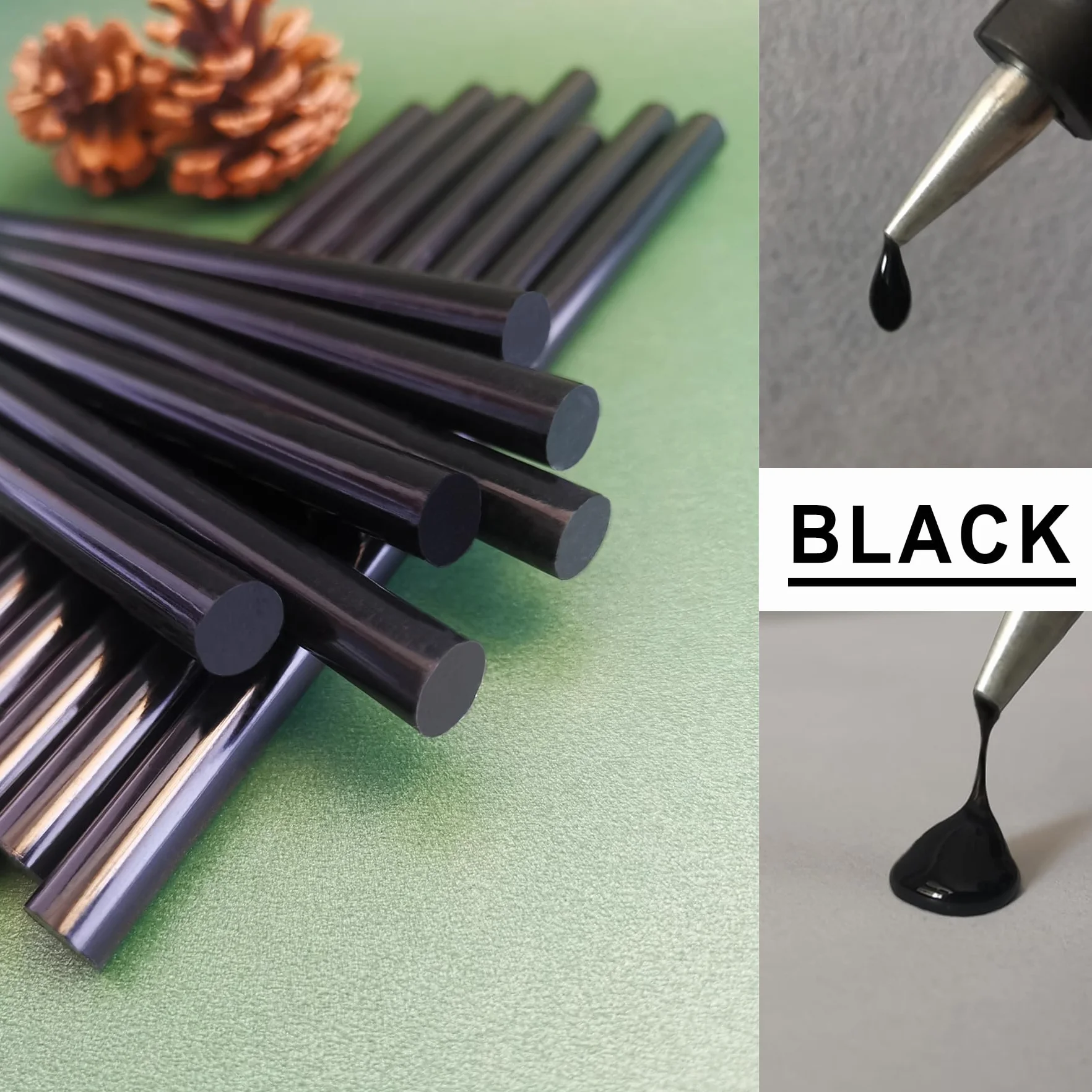 Bastoncini Colla a Caldo Nero 200x11mm 10 Pezzi per Pistola