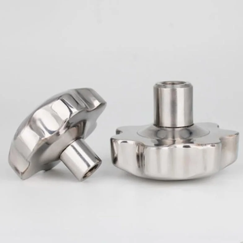 Manopola a Stella In Acciaio Inox 304 M8 Testa 42mm Dado di Serraggio