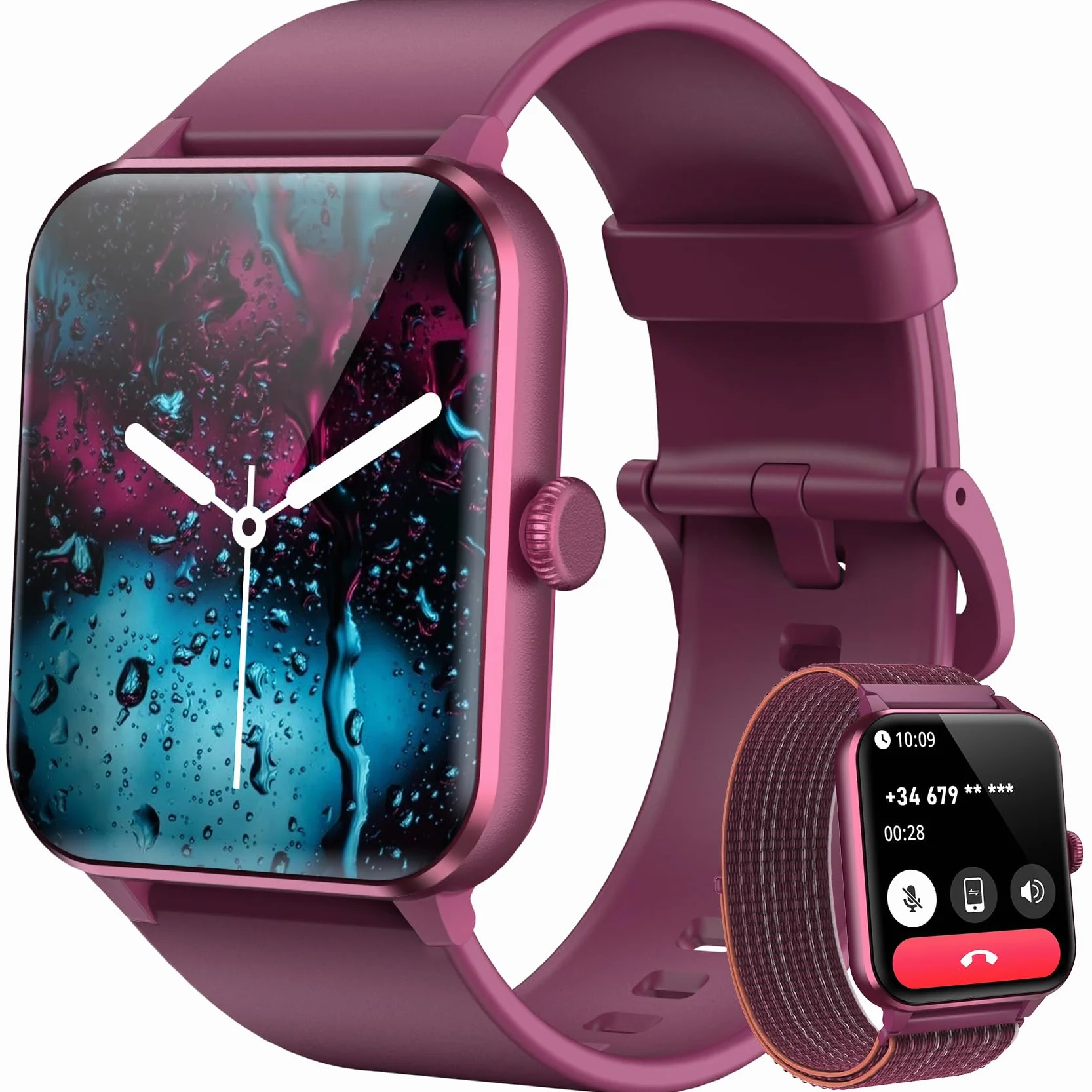 Blackview Smartwatch Uomo Donna, Effettua e Rispondi alle Chiamate,1,85'' Orologio Intelligente Fitness,Cardiofrequenzimetro, Monitoraggio del Sonno, Calcolatori per Android iOS