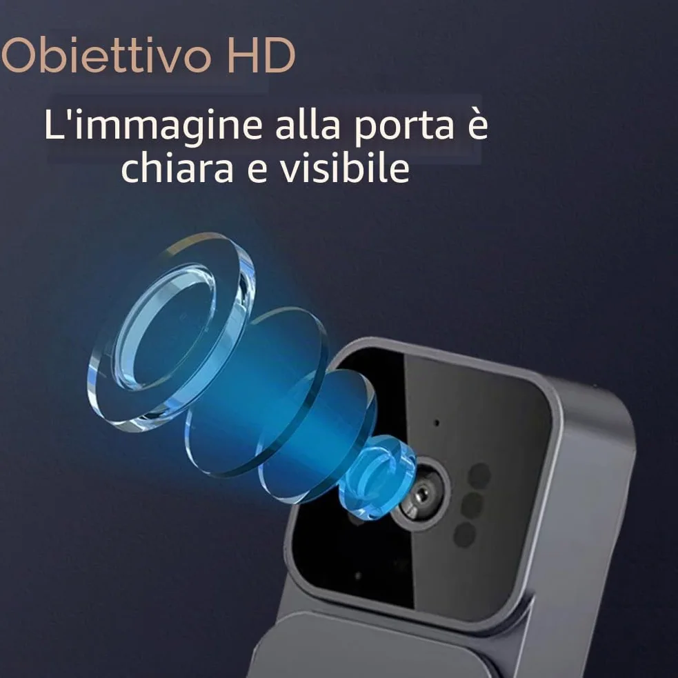 Videocamera per campanello senza fili, telecamera per campanello con monitor, di videocitofono con schermo da 4,3 pollici Videocitofono per campanello di sicurezza del telefono