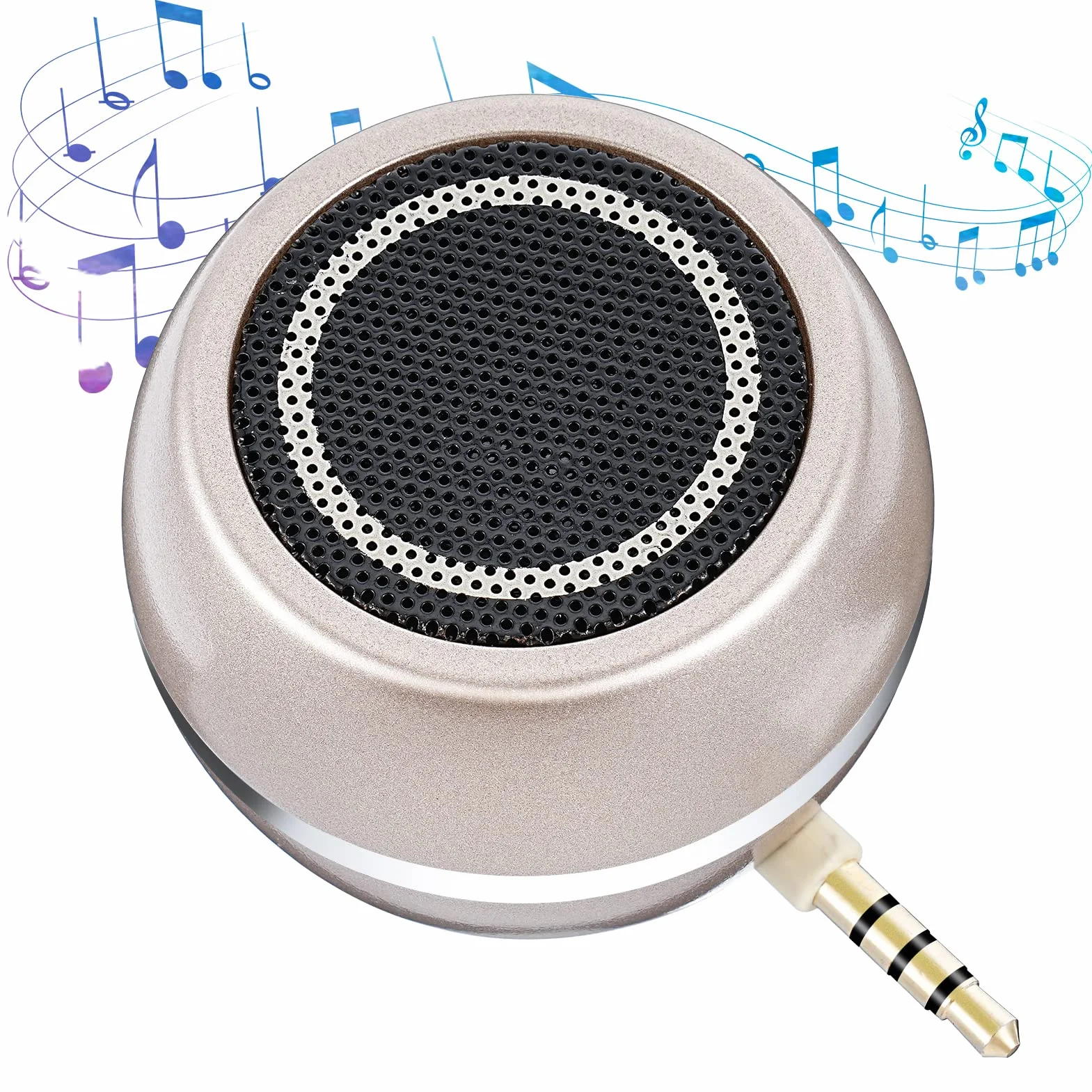 Mini Altoparlante Portatile Con Spina da 3,5 mm, 3W Ricaricabile per Telefono Cellulare, Computer, MP3 - Cavo Audio Incluso