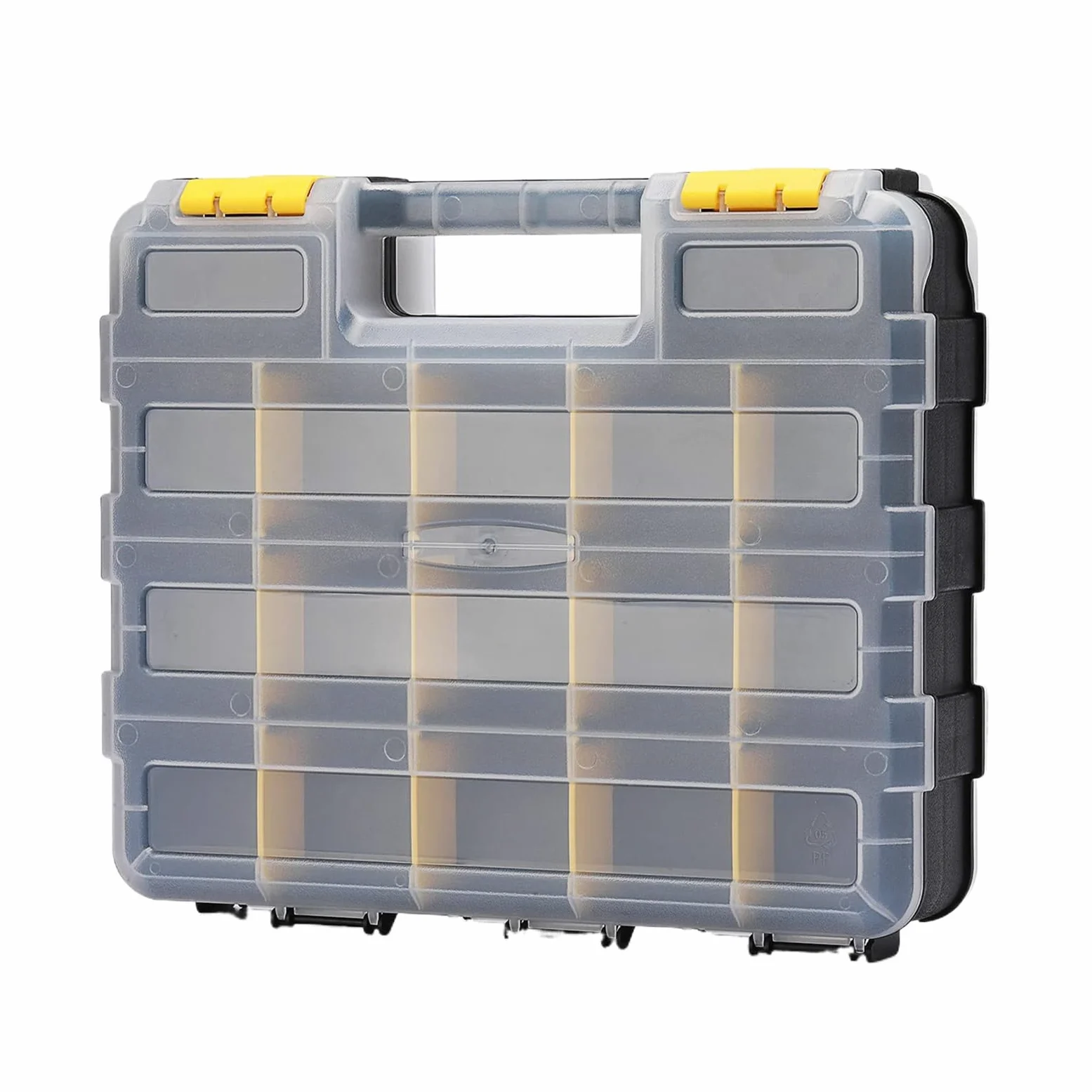 Scatola Organizer per Utensili a Doppia Faccia con 34 Scomparti | per Elettronica con Coperchio Trasparente Contenitore Officina per Punte Trapano Bulloni e Ferramenta