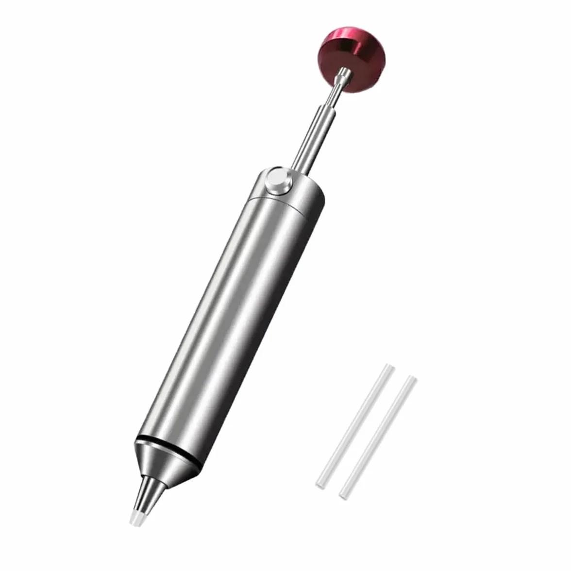 SamHeng Pompa Dissaldatura Solder Sucker con Ugello in Silicone Resistente alle Alte Temperature, Alloggiamento in Alluminio Portatile