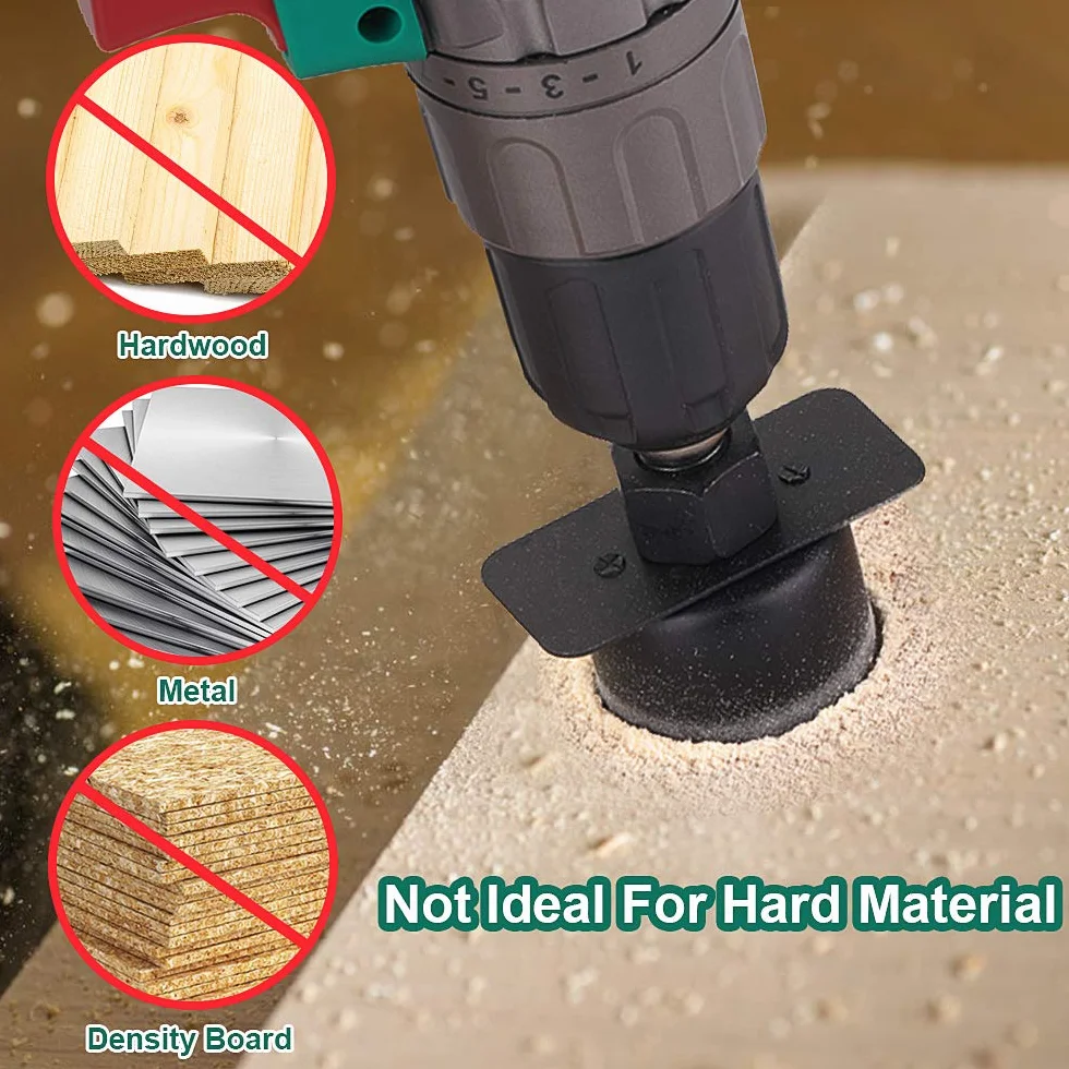 HYCHIKA Seghe per Trapano 19 Pezzi, Ø19mm-152mm, Profondità di Taglio 25mm, Per Legno PVC Plastica