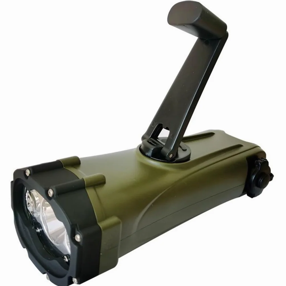 Torcia Elettrica A Manovella Impermeabile Per Immersioni, Torcia Elettrica Dynamo Per Illuminazione Tenda, Ricaricabile Tramite USB