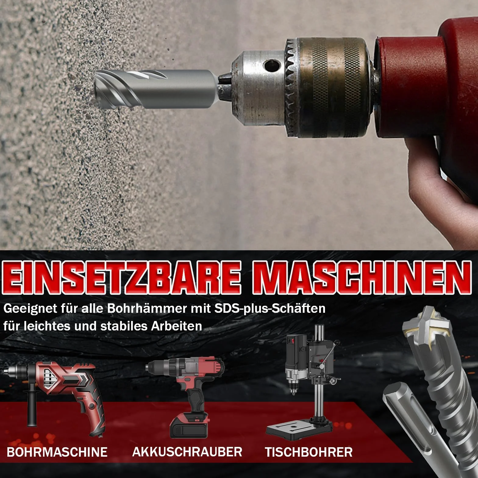 Punta per trapano SDS Plus 22 x 310 mm calcestruzzo CSOOM